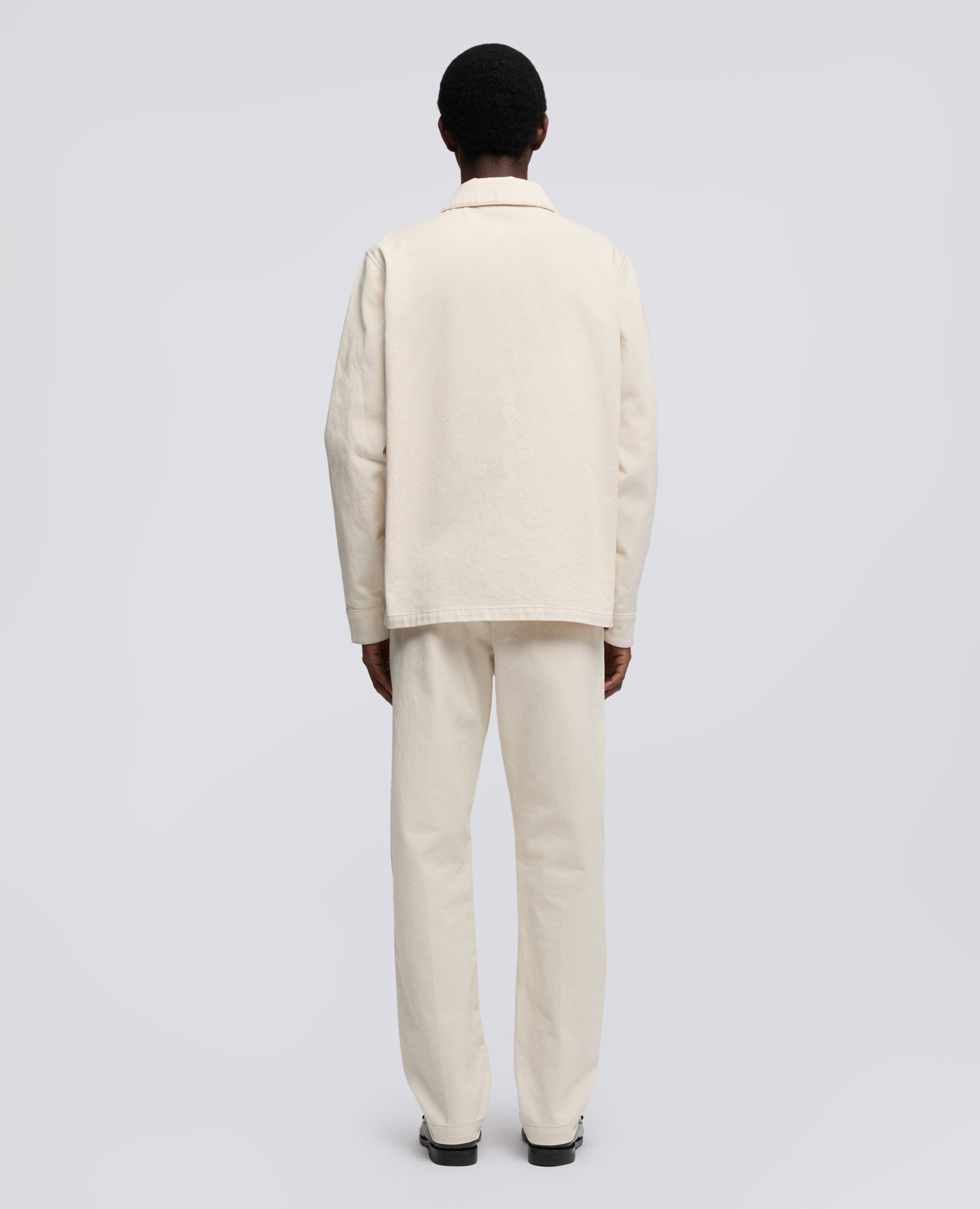 CAMICIA A GIACCA IN BULL DI COTONE NATURALE-NATURALE-NATURAL-NATURAL-NATURLICH-NATUREL