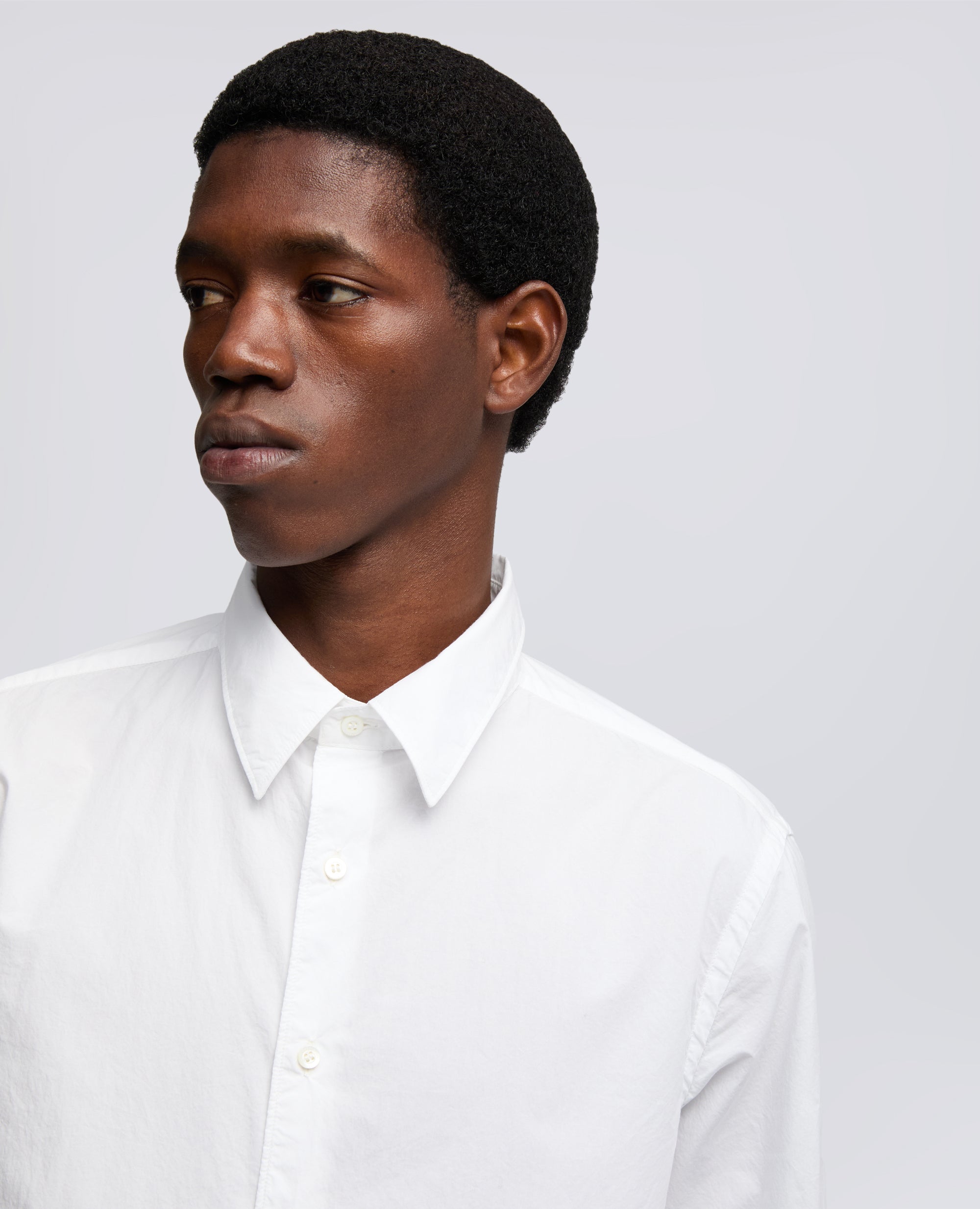 CAMICIA IN POPELINE DI COTONE LEGGERO-BIANCO-WHITE-BLANCO-WEISS-BLANC