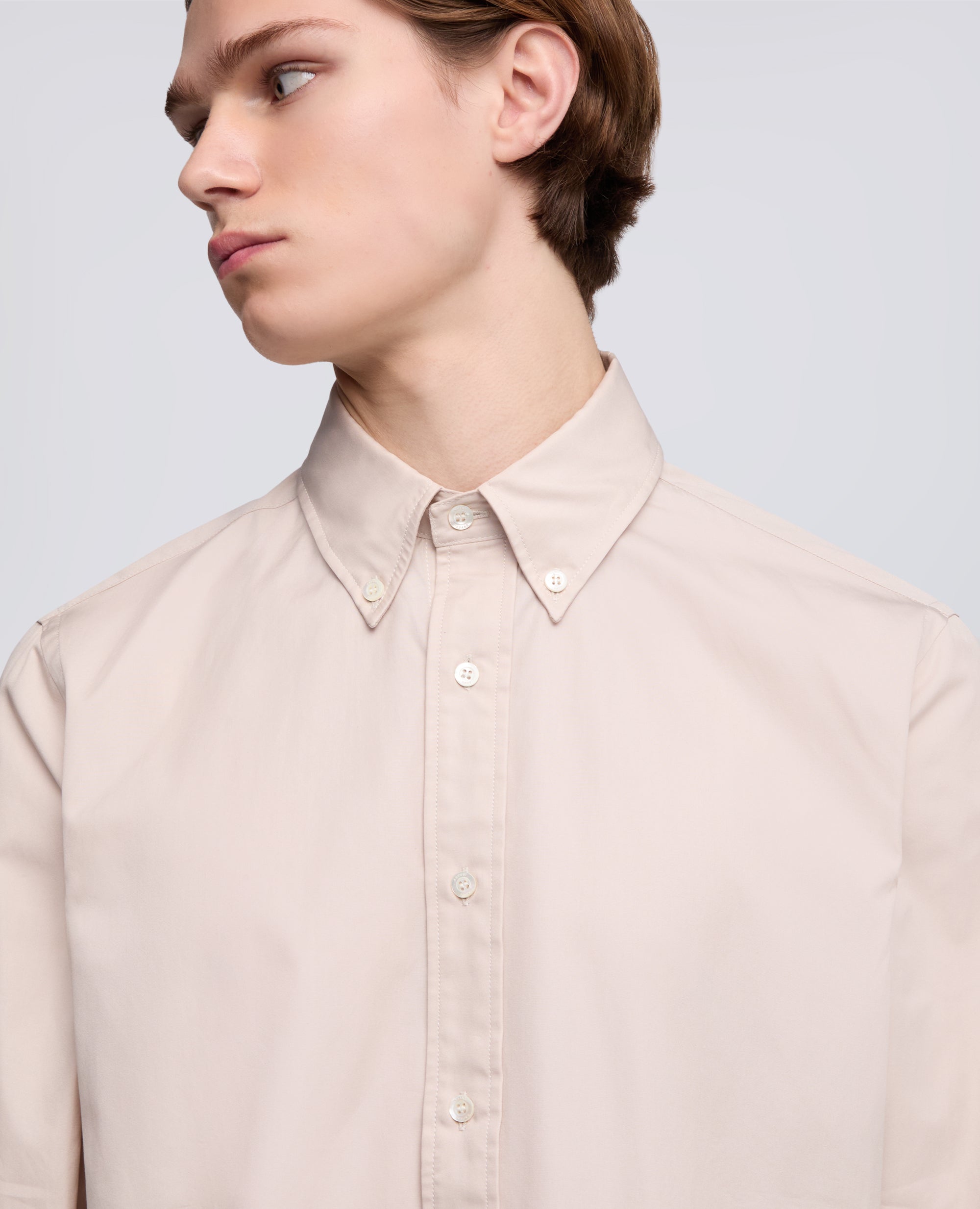 CAMICIA IN POPELINE DI COTONE BOX CUT-BEIGE-BEIGE-BEIS-BEIGE-BEIGE