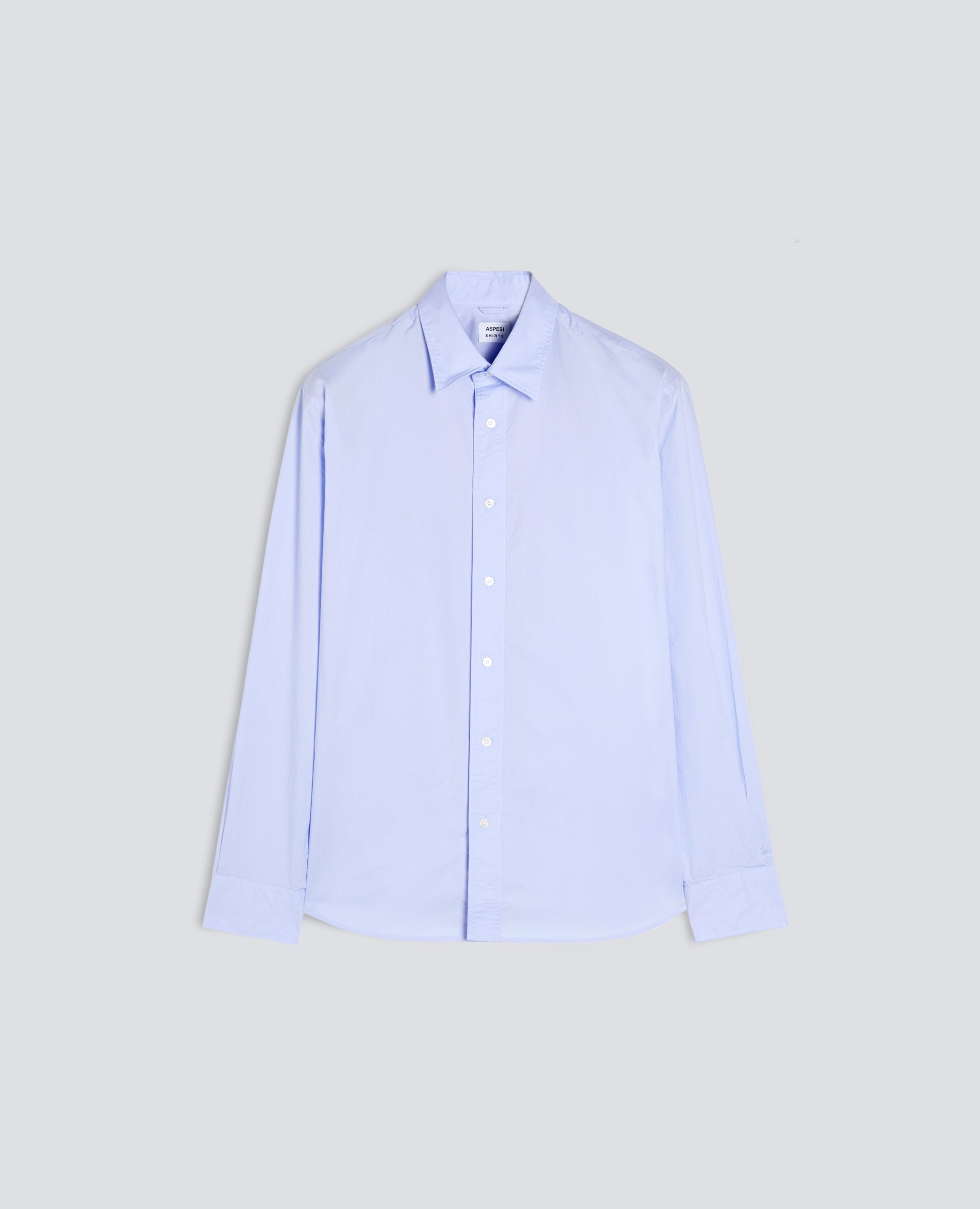 CAMICIA FRED IN POPELINE LEGGERO TINTO CAPO-AZZURRO-SKY BLUE-AZUL CLARO-HIMMELBLAU-BLEU CIEL