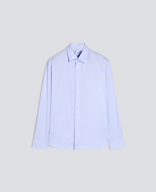 CAMICIA FRED IN POPELINE LEGGERO TINTO CAPO-AZZURRO-SKY BLUE-AZUL CLARO-HIMMELBLAU-BLEU CIEL