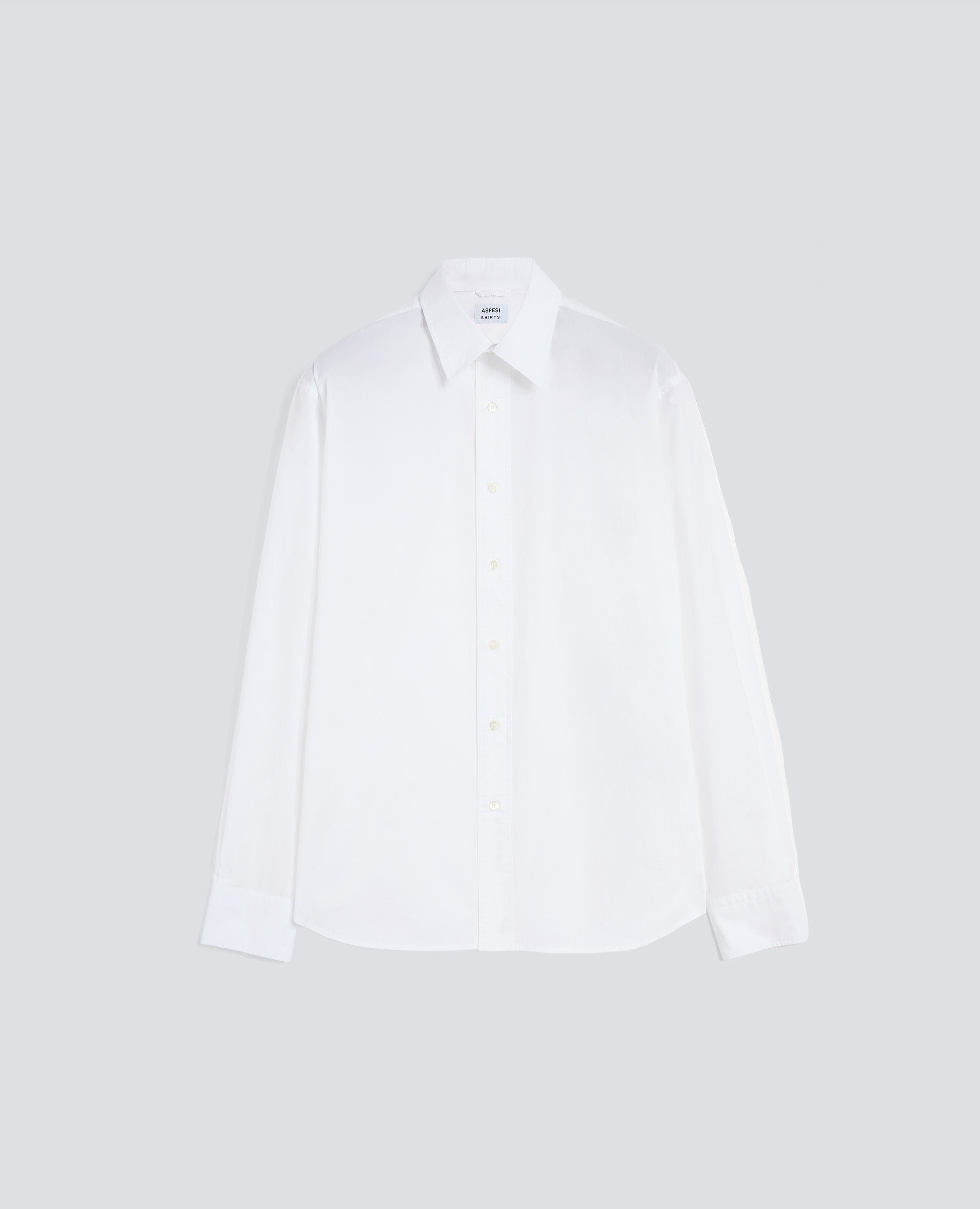 CAMICIA FRED IN POPELINE LEGGERO TINTO CAPO-BIANCO-WHITE-BLANCO-WEISS-BLANC
