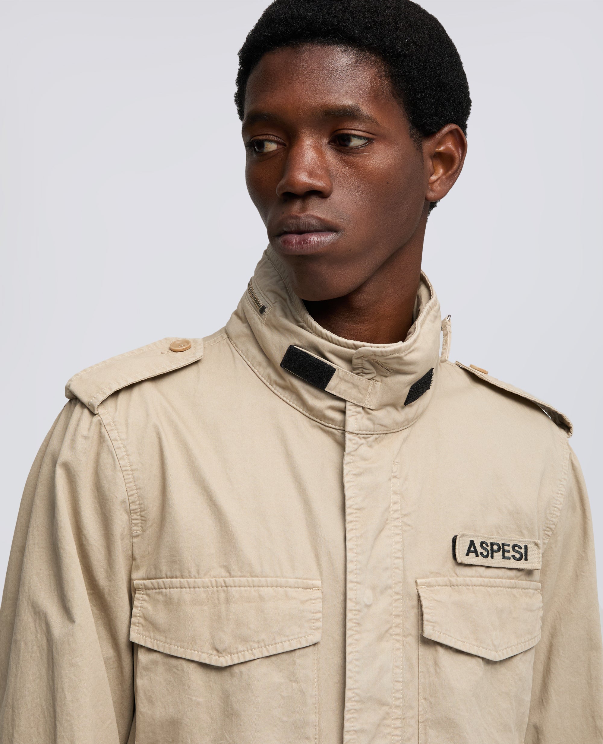 GIUBBOTTO MINI FIELD VENTO IN GABARDINA DI COTONE-BEIGE-BEIGE-BEIS-BEIGE-BEIGE