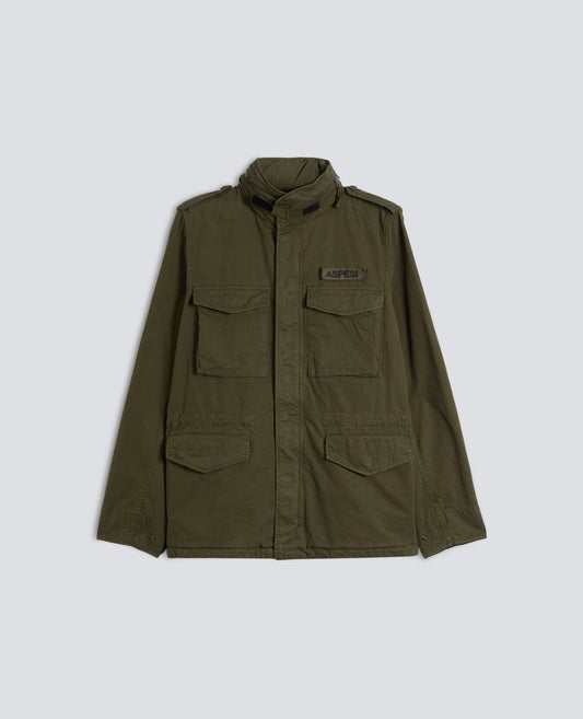 GIUBBOTTO MINI FIELD VENTO IN GABARDINA DI COTONE-MILITARE-MILITARY-MILITAR-MILITAR-MILITAIRE