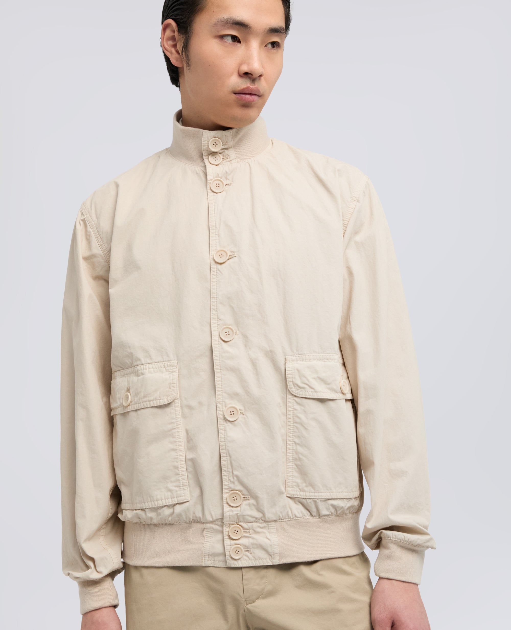 GIUBBOTTO IN TELA DI COTONE TINTO CAPO-SASSO-STONE-PIEDRA-STEIN-PIERRE