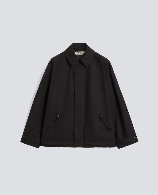 GIUBBOTTO IN COTONE DRY WAX-NERO-BLACK-NEGRO-SCHWARZ-NOIR