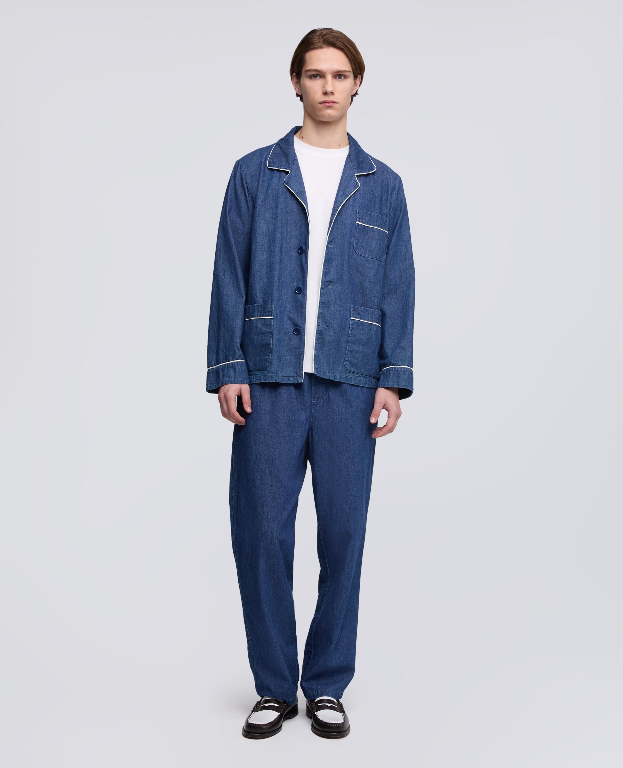 GIACCA PIAGIAMA IN DENIM LEGGERO-DENIM-DENIM-DENIM-DENIM-DENIM