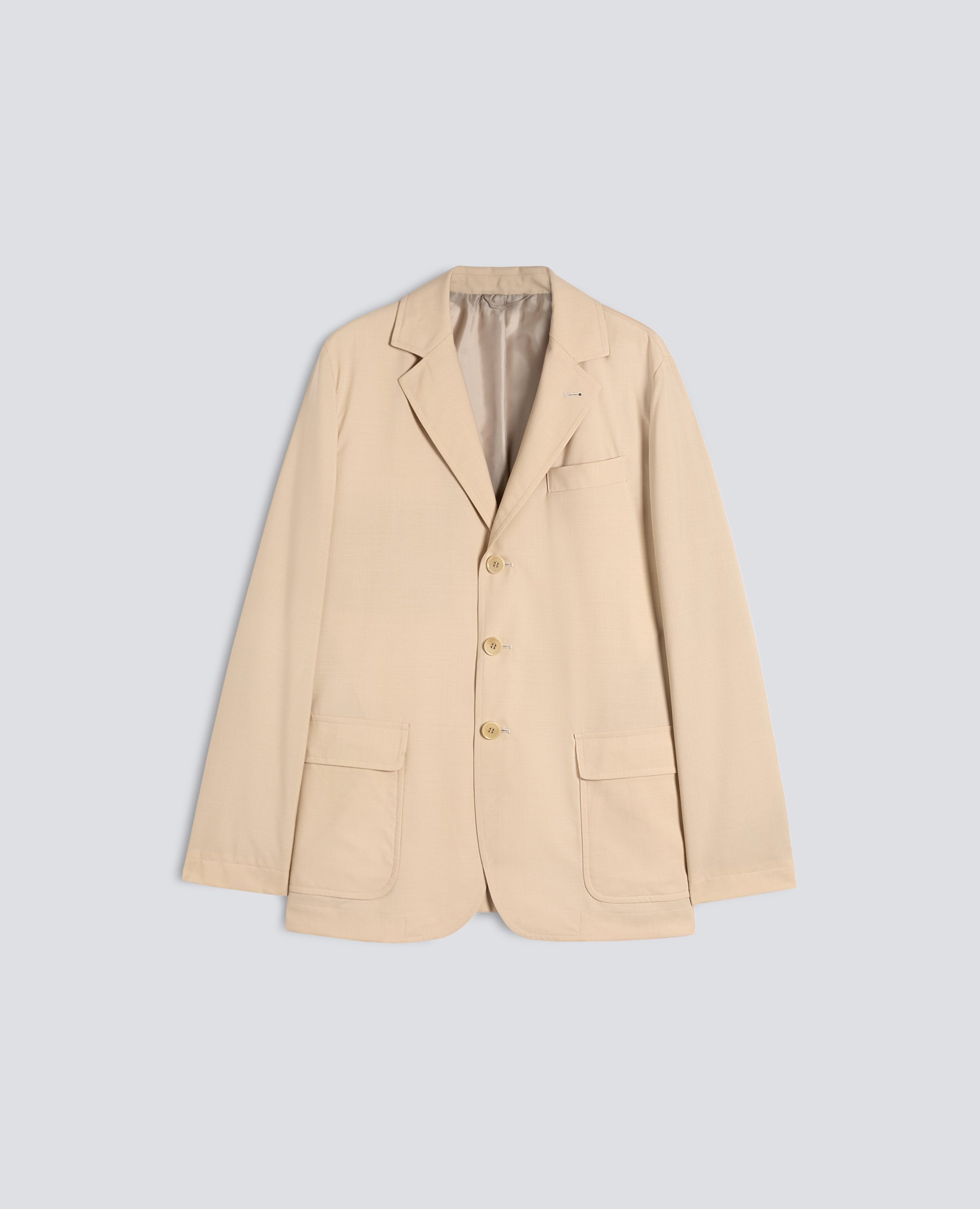 BLAZER IN LANA-POLIESTERE COMFORT-NATURALE-NATURAL-NATURAL-NATURLICH-NATUREL