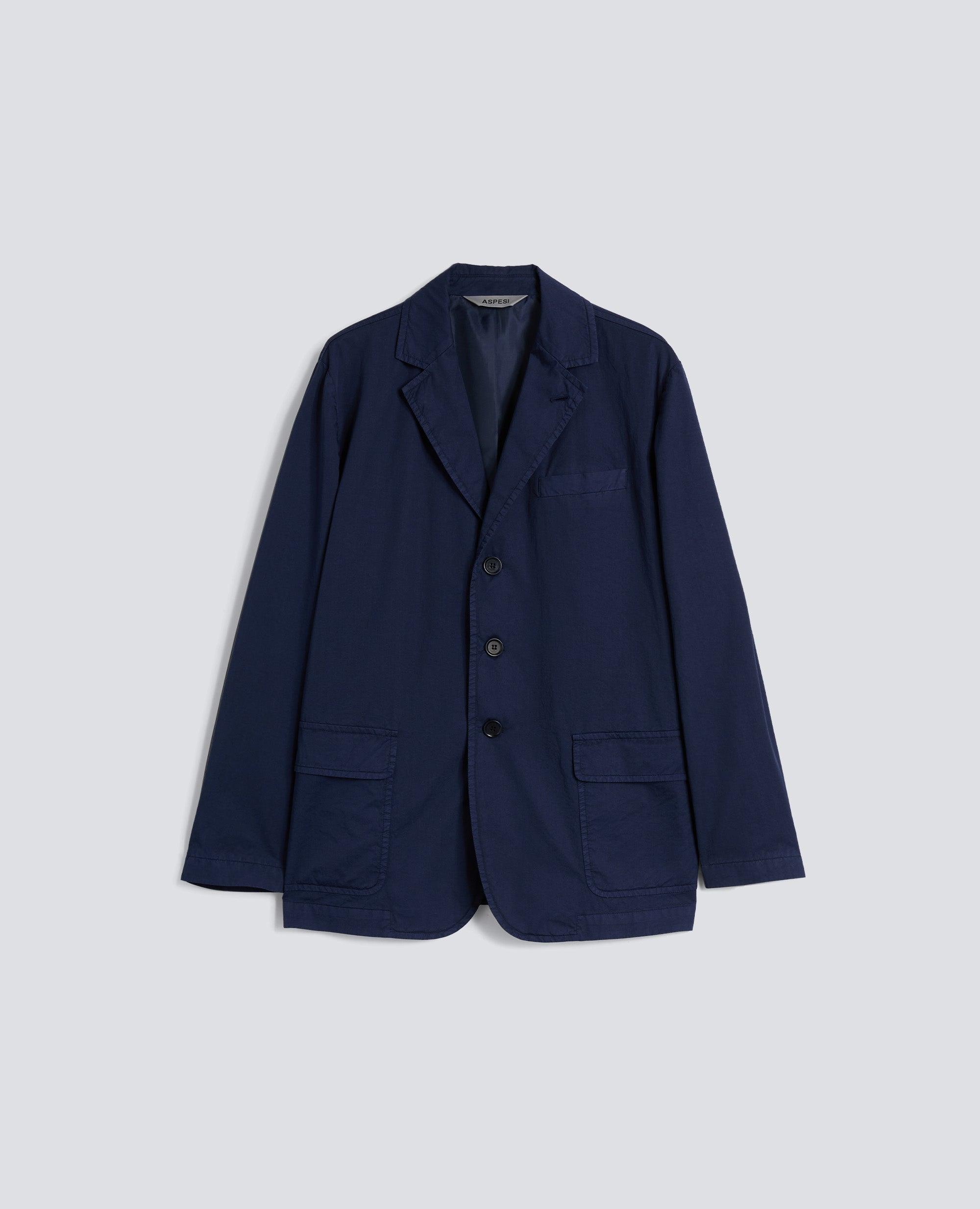 BLAZER IN MICRO TWILL DI COTONE TINTO CAPO-BLUETTE-LIGHT BLUE-AZUL CLARO-HELLBLAU-BLEU