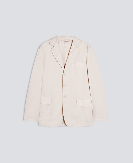 BLAZER IN MICRO TWILL DI COTONE TINTO CAPO-SASSO-STONE-PIEDRA-STEIN-PIERRE