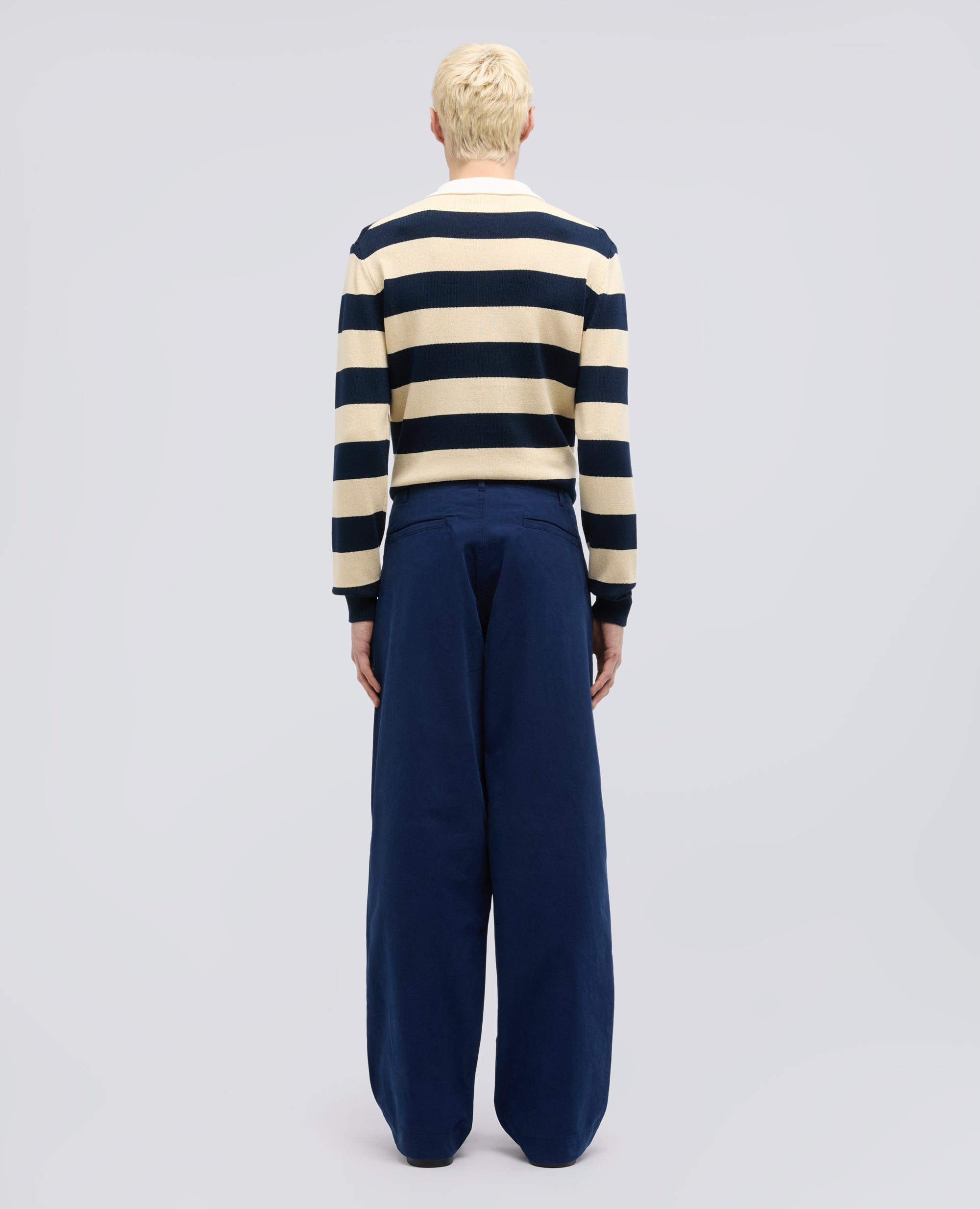 PANTALONE IN CANVAS DI COTONE TINTO PEZZA-INCHIOSTRO-INK-INCHIOSTRO-INCHIOSTRO-INCHIOSTRO