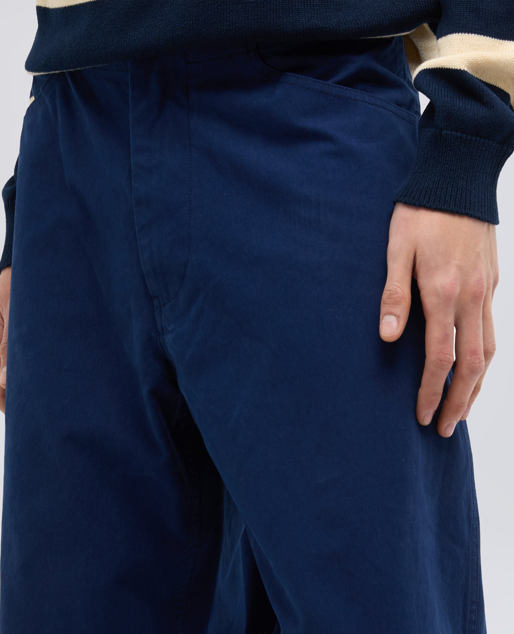 PANTALONE IN CANVAS DI COTONE TINTO PEZZA-INCHIOSTRO-INK-INCHIOSTRO-INCHIOSTRO-INCHIOSTRO