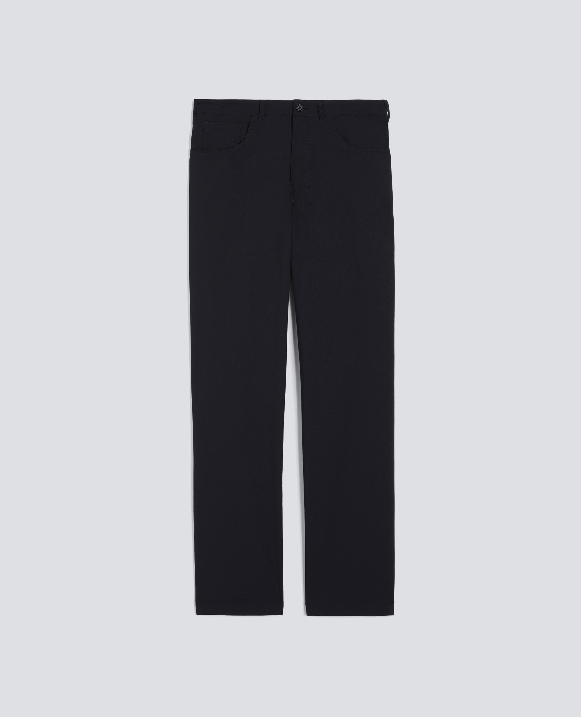 PANTALONE IN TELA DI LANA - POLIESTERE-BLU/BLACK-NAVY / BLACK-BLU/BLACK-BLU/BLACK-BLU/BLACK