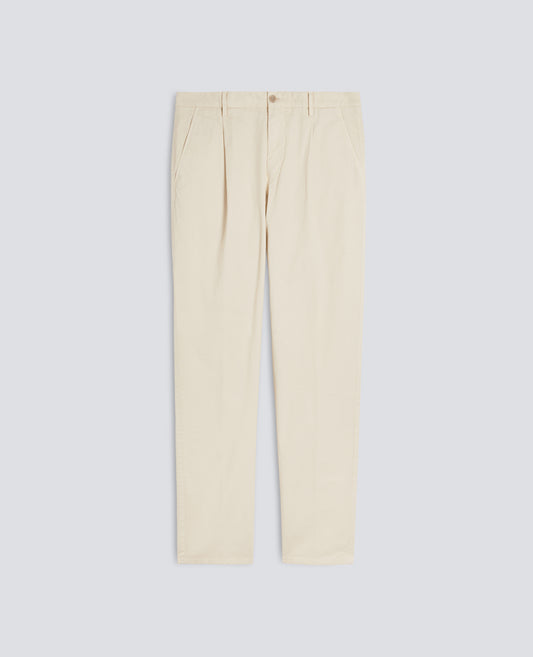 PANTALONE IN GABARDINA DI COTONE TINTO CAPO-SASSO-STONE-PIEDRA-STEIN-PIERRE