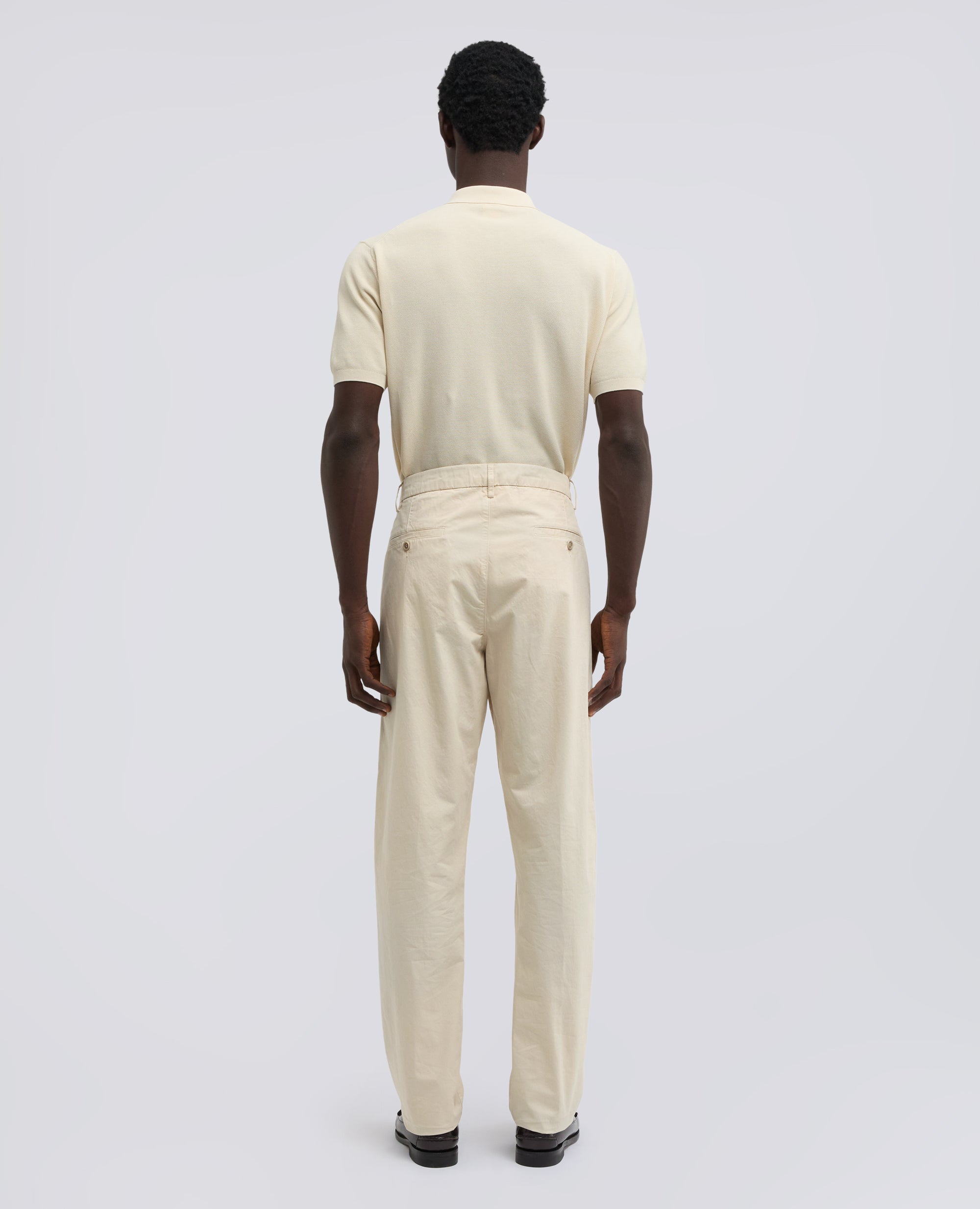 PANTALONE IN GABARDINA DI COTONE TINTO CAPO-SASSO-STONE-PIEDRA-STEIN-PIERRE