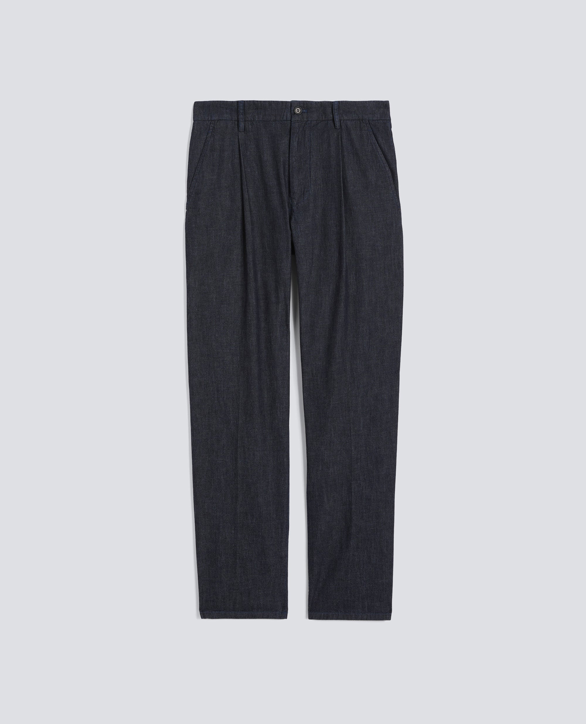 PANTALONE MONO PINCE IN DENIM LEGGERO-DENIM SCURO-DARK DENIM-DENIM OSCURO-DUNKLES DENIM-DENIM FONCE