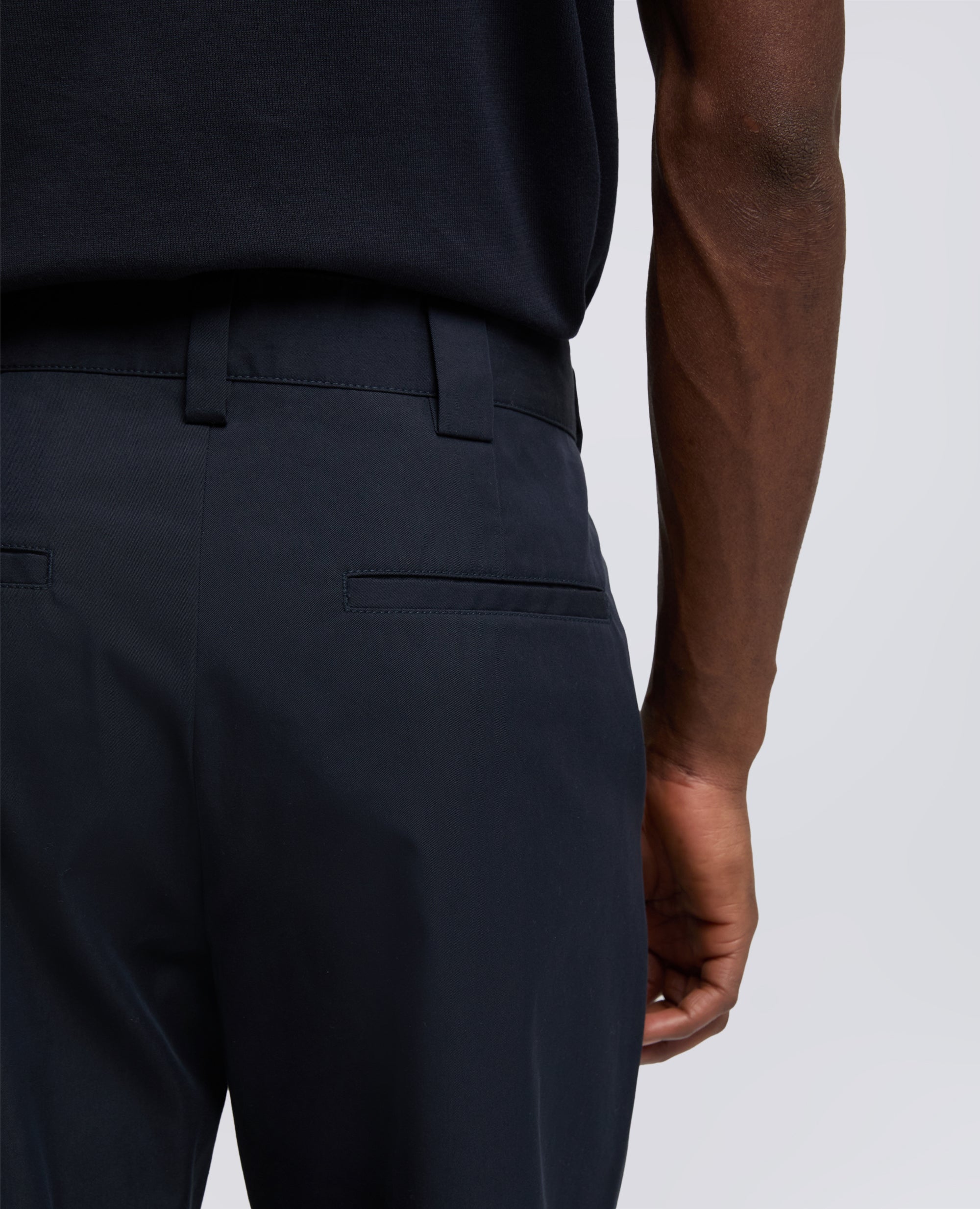 PANTALONE IN TWILL DI COTONE NYLON TINTO PEZZA-NAVY-NAVY-AZUL MARINO-NAVY-NAVY