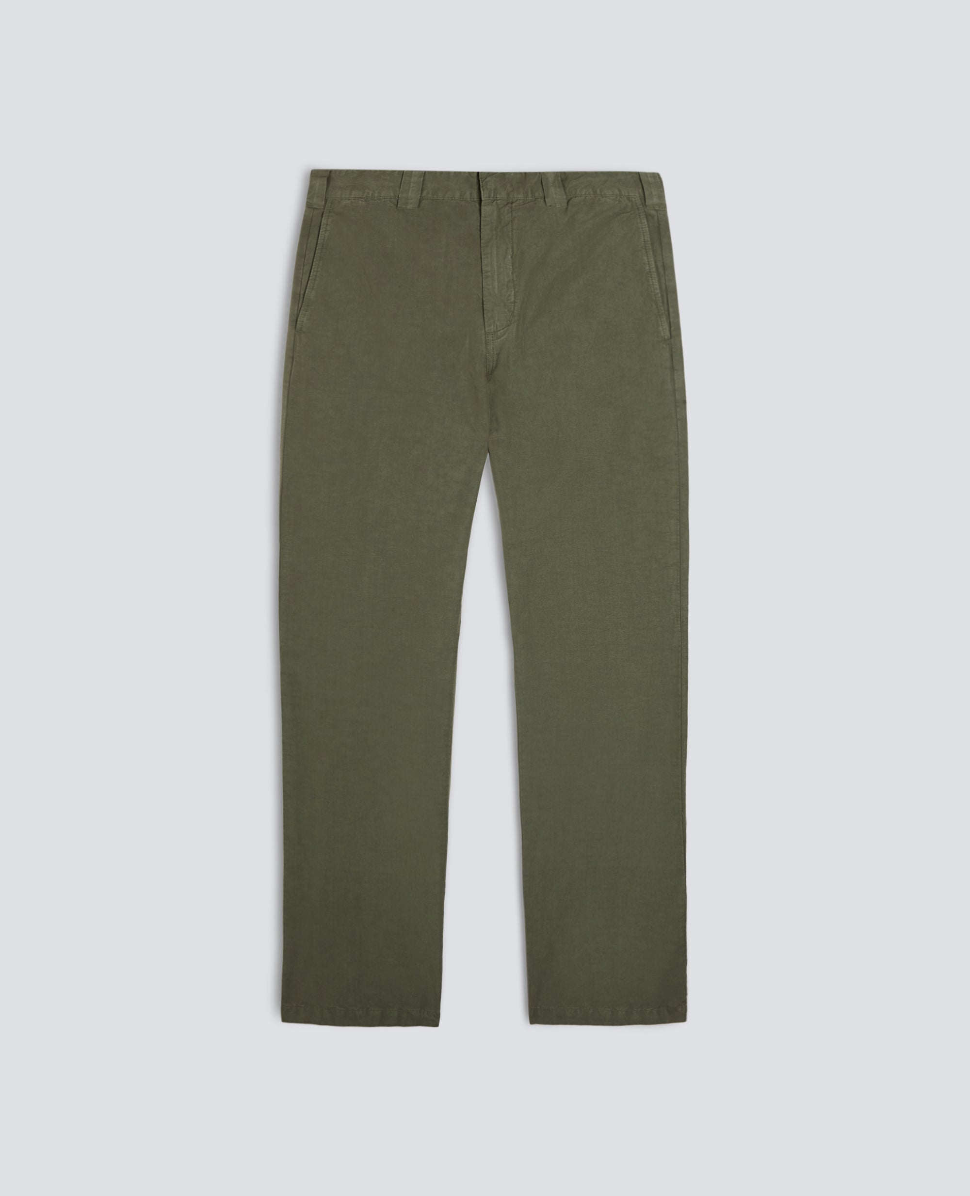 PANTALONE IN COTONE - LINO FIAMMATO-VERDE-GREEN-VERDE-GRUN-VERT