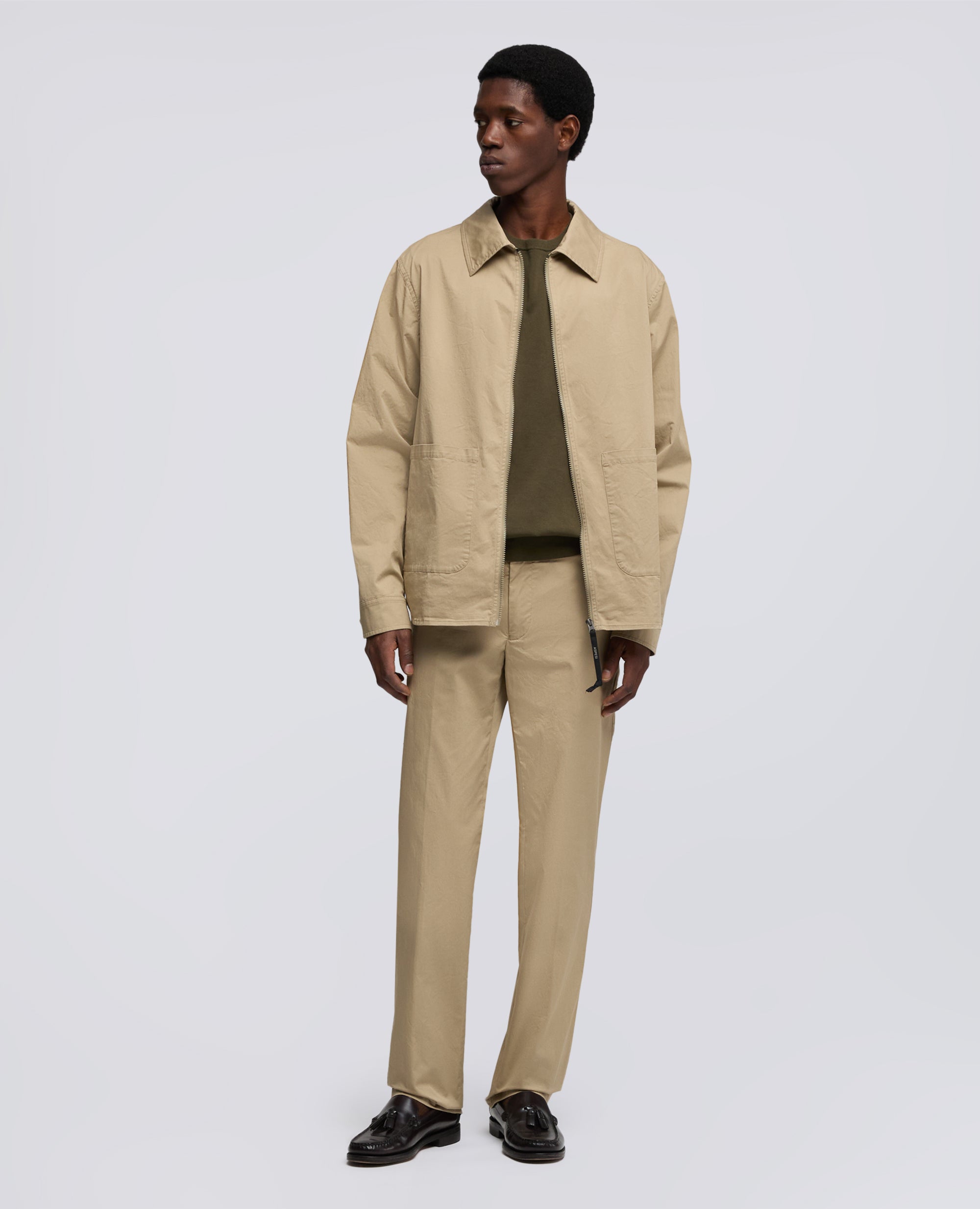 PANTALONE IN TWILL DI COTONE-COLONIALE-COLONIAL BEIGE-COLONIAL-KOLONIALBEIGE-COLONIAL