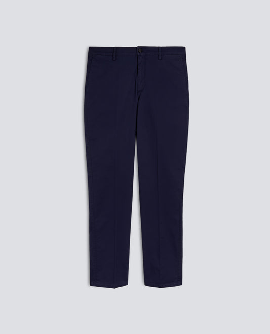 PANTALONE IN TWILL DI COTONE-NAVY-NAVY-AZUL MARINO-NAVY-NAVY