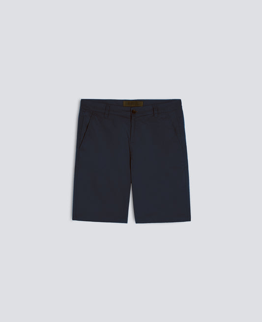 BERMUDA CHINO IN POPELINE DI COTONE E NYLON-NAVY-NAVY-AZUL MARINO-NAVY-NAVY