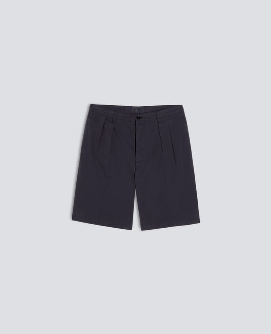 BERMUDA IN TELA DI COTONE TINTO CAPO-NAVY-NAVY-AZUL MARINO-NAVY-NAVY