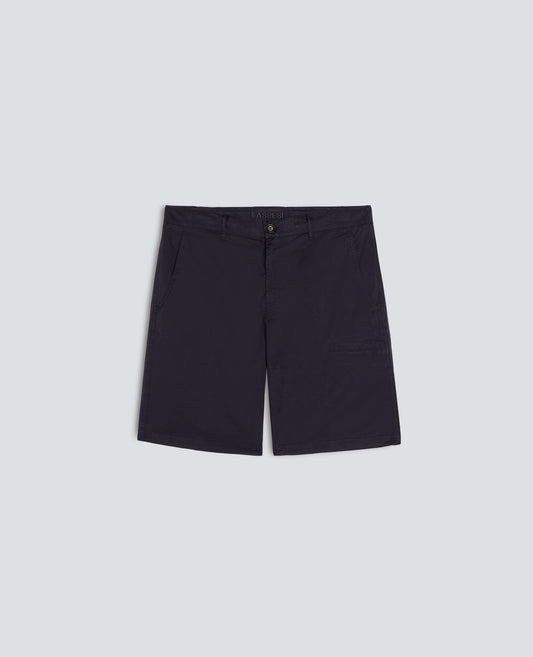 BERMUDA IN MICRO TWILL DI COTONE-NAVY-NAVY-AZUL MARINO-NAVY-NAVY