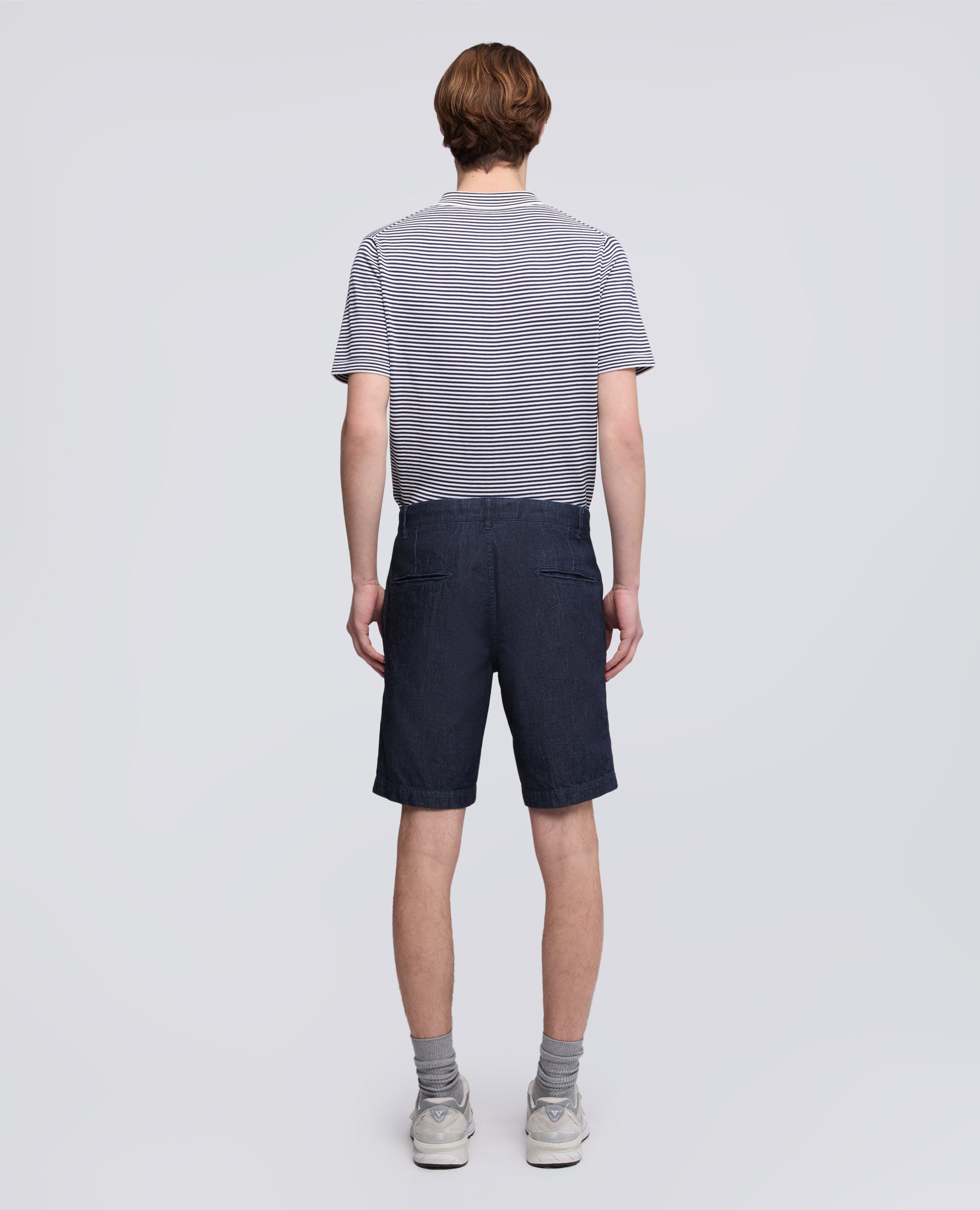 BERMUDA IN DENIM DI COTONE LEGGERO-DENIM SCURO-DARK DENIM-DENIM OSCURO-DUNKLES DENIM-DENIM FONCE