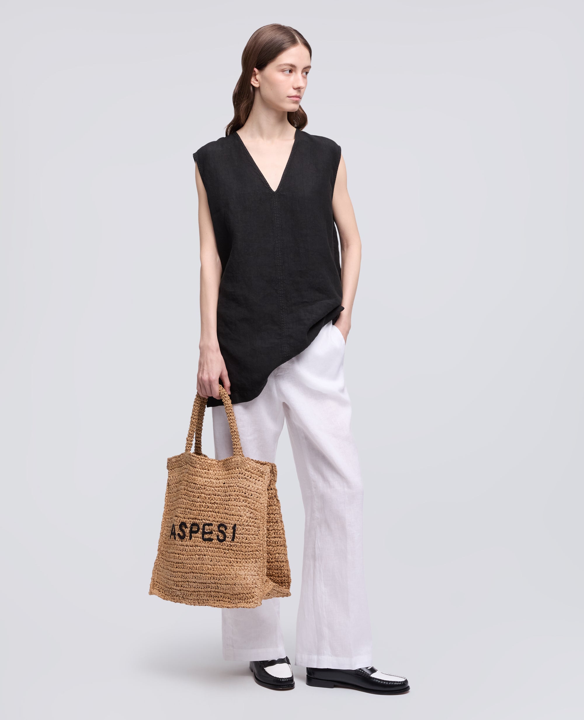 BORSA SHOPPING IN RAFFIA-BEIGE-BEIGE-BEIS-BEIGE-BEIGE