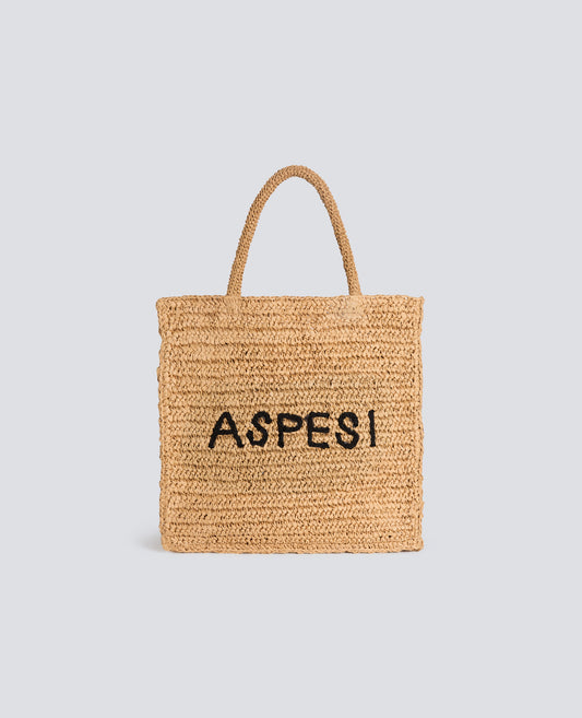 BORSA SHOPPING IN RAFFIA-BEIGE-BEIGE-BEIS-BEIGE-BEIGE