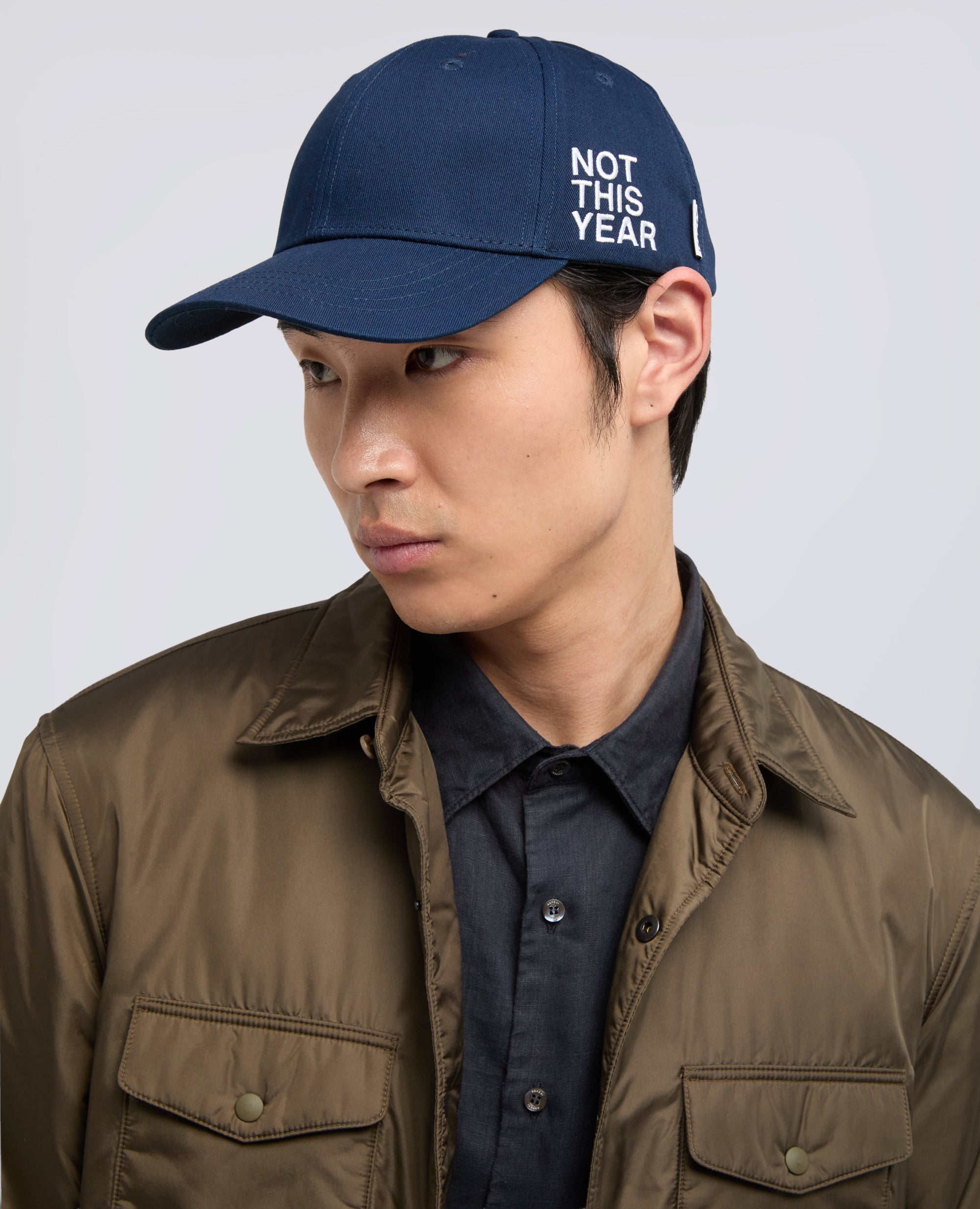 CAPPELLO IN GABARDINE DI COTONE CON LETTERING "WRONG"-BLU NAVY-NAVY BLUE-AZUL MARINO-MARINEBLAU-BLEU MARINE