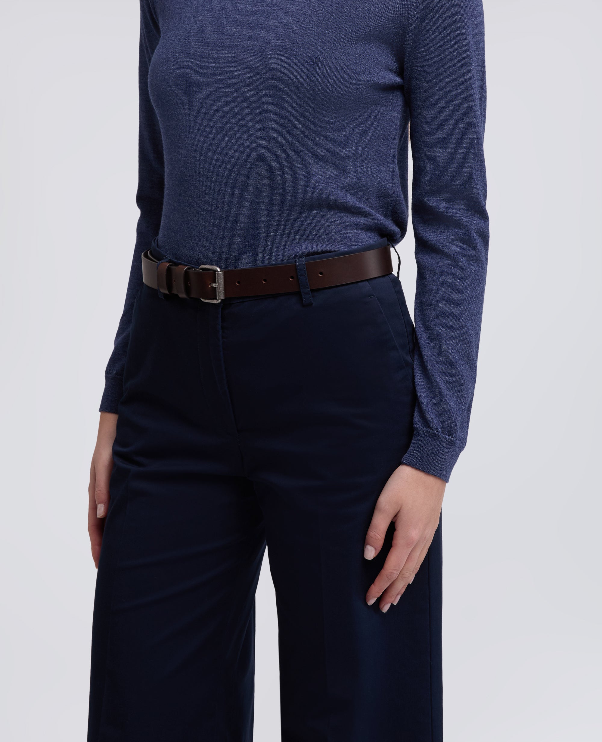 CINTURA DA DONNA IN PELLE-MARRONE-BROWN-MARR¢N-BRAUN-MARRON