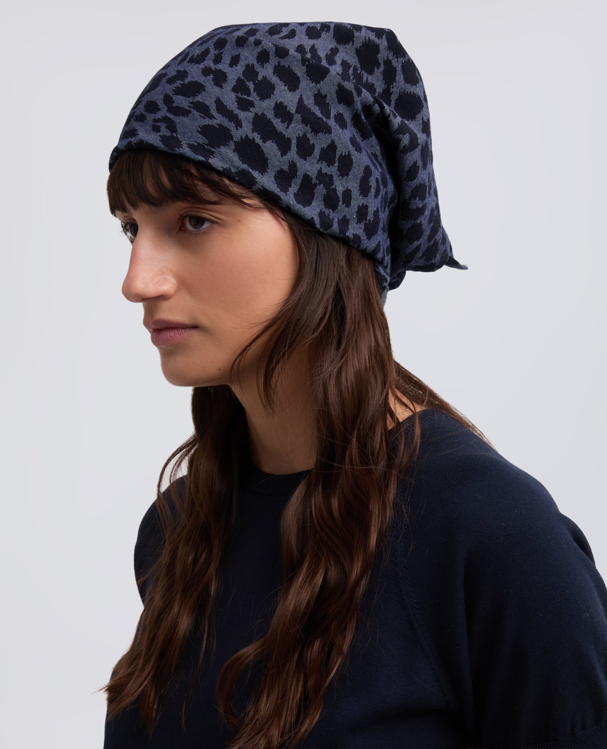 FOULARD IN CHAMBRAY DI COTONE GIAPPONESE-ANIMALIER-ANIMALIER-ANIMALIER-ANIMALIER-ANIMALIER