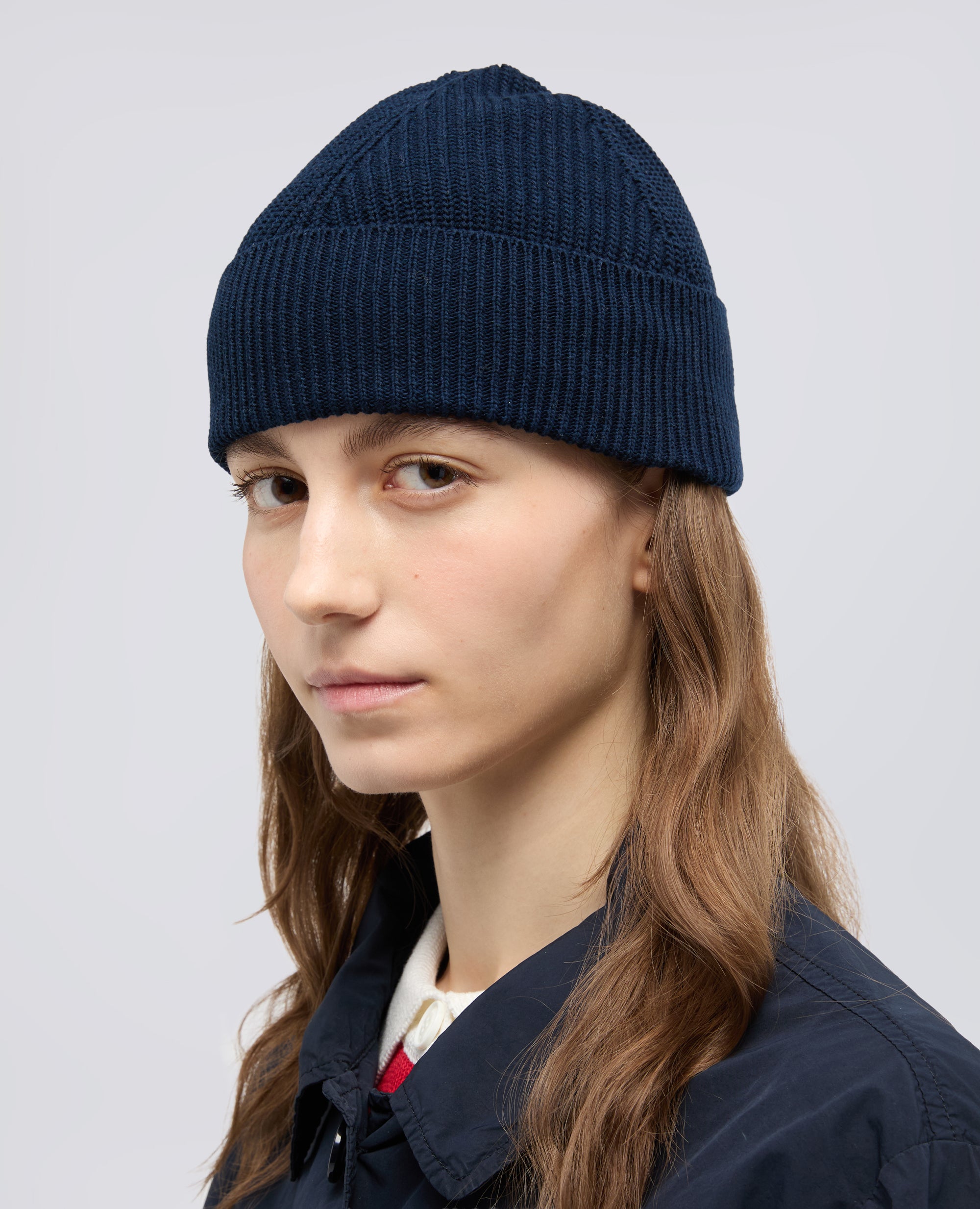 CAPPELLO IN LANA MERINO-NAVY-NAVY-AZUL MARINO-NAVY-NAVY