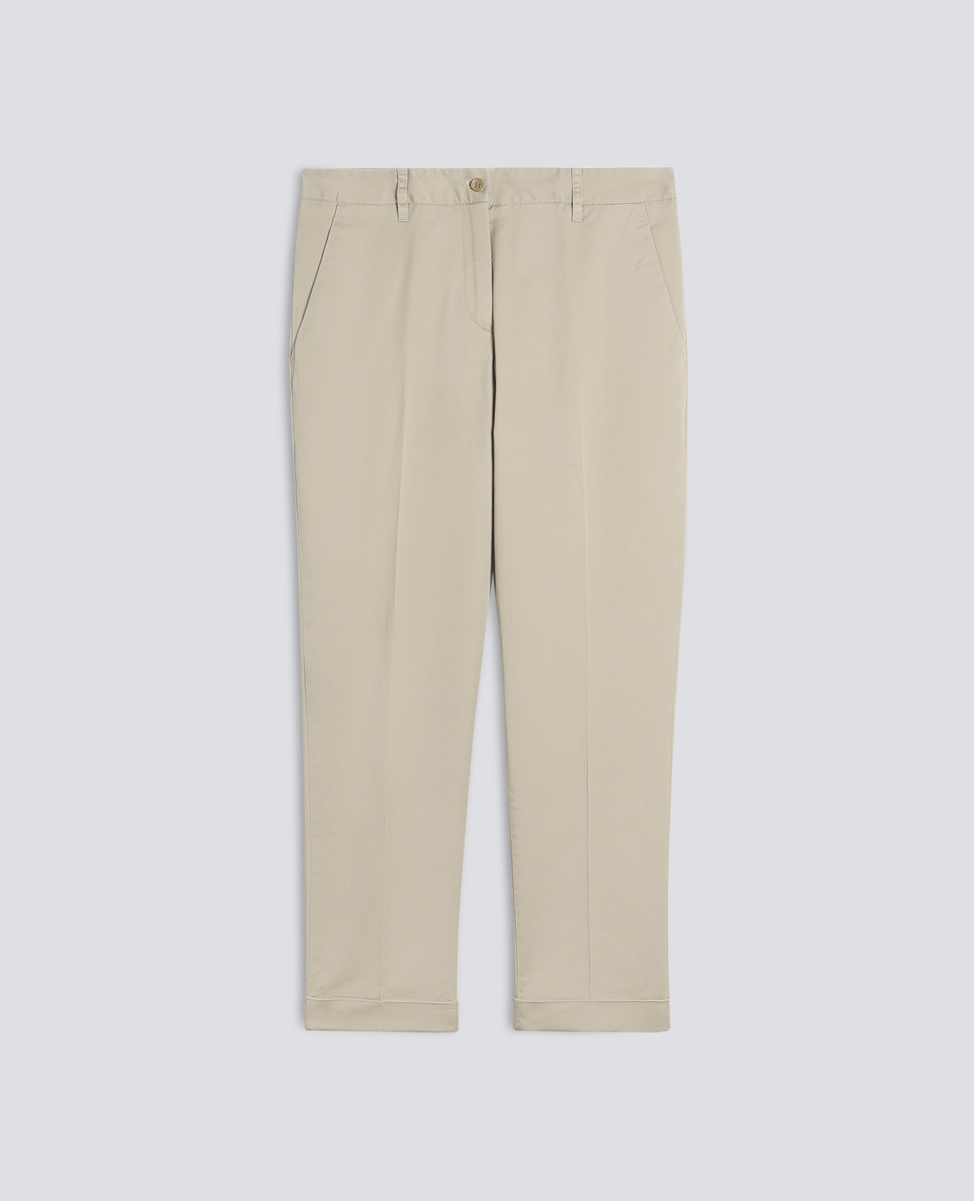 PANTALONE IN TWILL DI COTONE STRETCH-COLONIALE-COLONIAL BEIGE-COLONIAL-KOLONIALBEIGE-COLONIAL