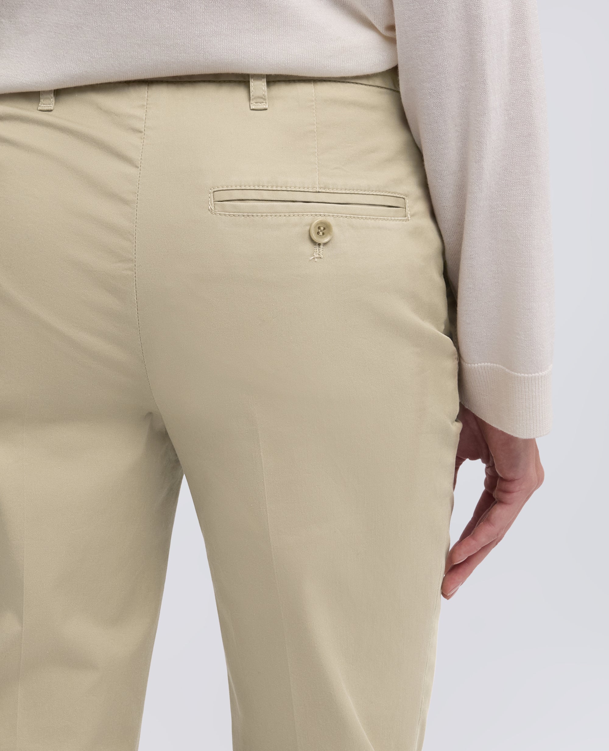 PANTALONE IN TWILL DI COTONE STRETCH-COLONIALE-COLONIAL BEIGE-COLONIAL-KOLONIALBEIGE-COLONIAL