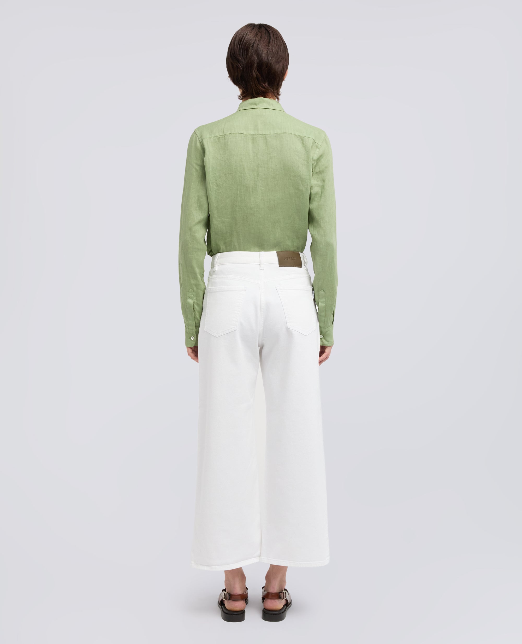 PANTALONE IN DENIM DI COTONE-BIANCO-WHITE-BLANCO-WEISS-BLANC