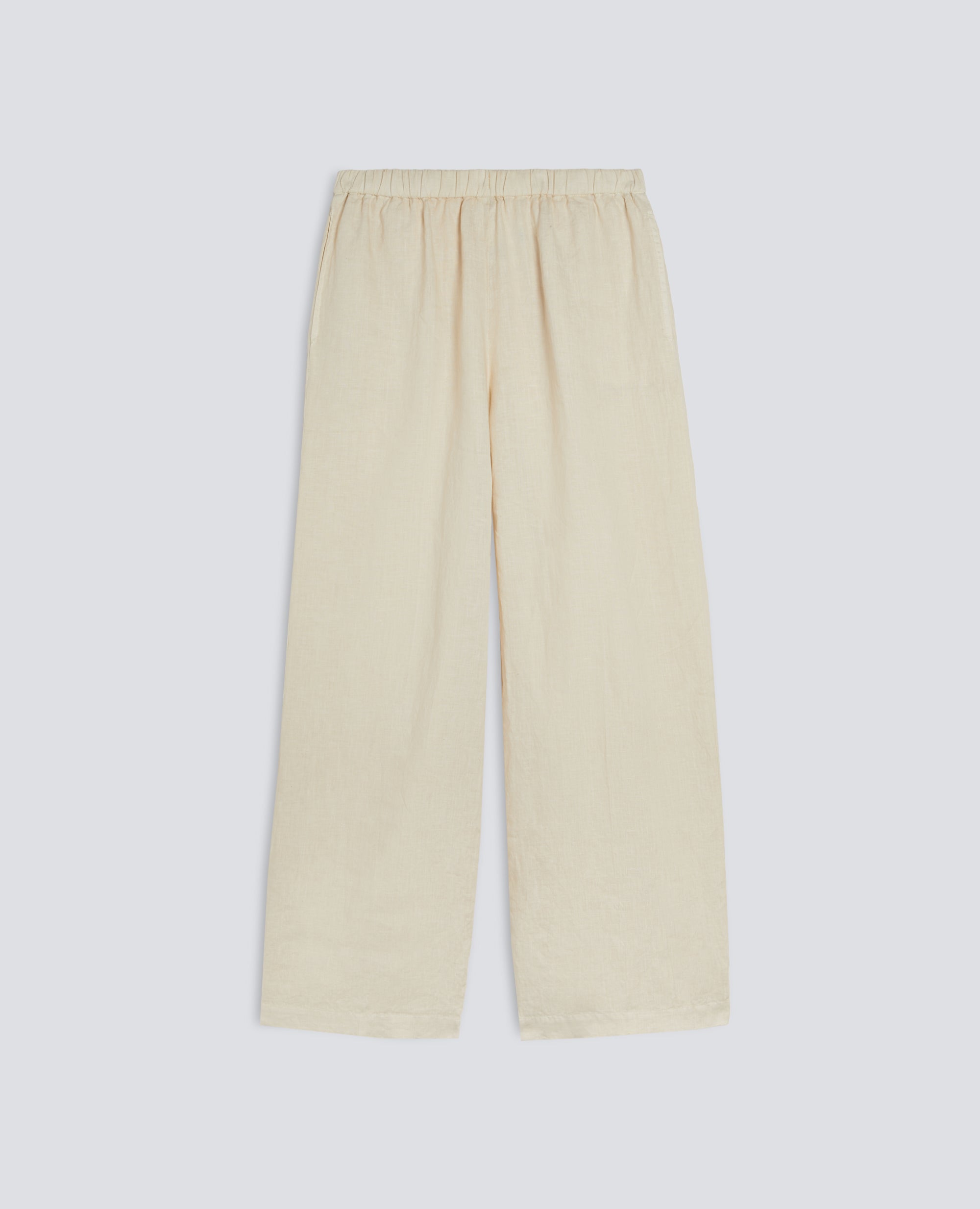 PANTALONE IN LINO-NATURALE-NATURAL-NATURAL-NATURLICH-NATUREL