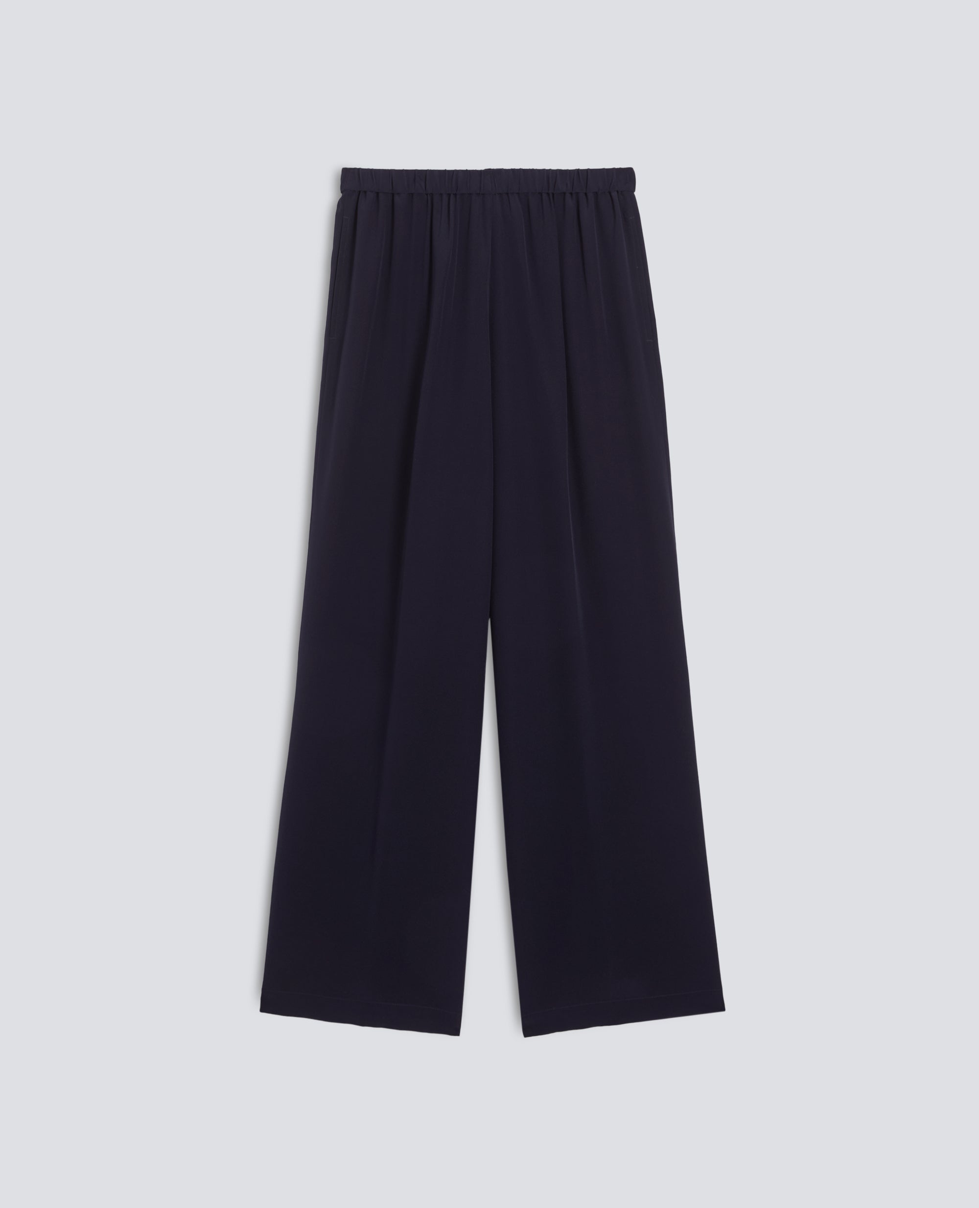 PANTALONE IN CREPE DE CHINE SETA-NAVY-NAVY-AZUL MARINO-NAVY-NAVY