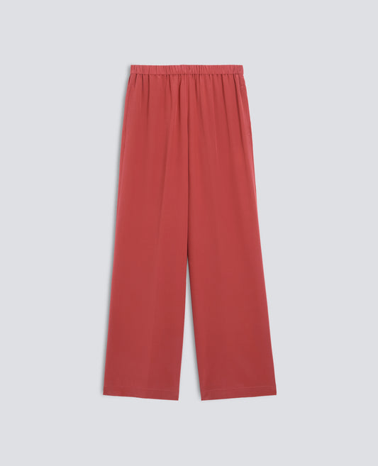PANTALONE IN CREPE DE CHINE SETA-ARAGOSTA-LOBSTER-ARAGOSTA-ARAGOSTA-ARAGOSTA