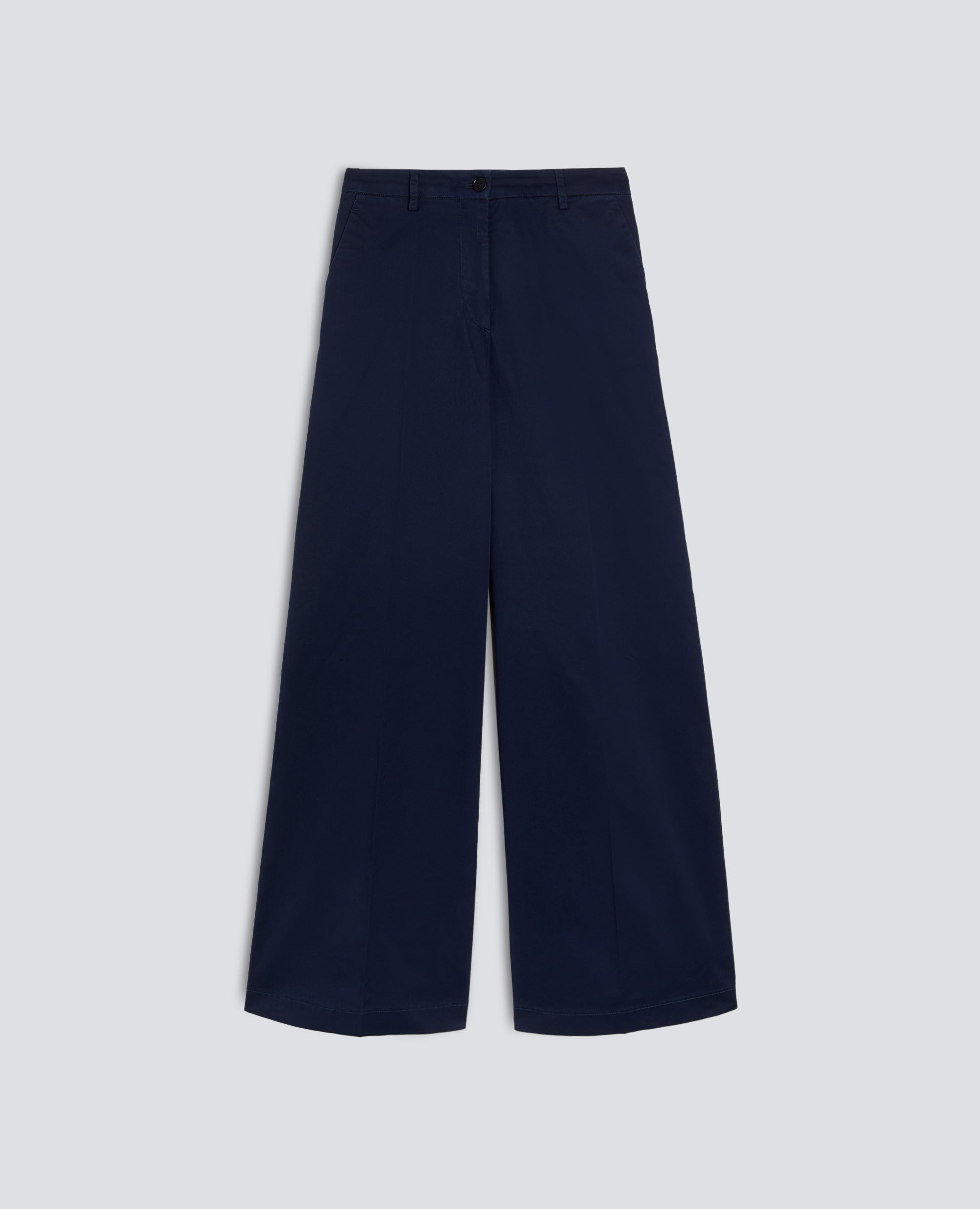 PANTALONE IN TWILL DI COTONE STRETCH-NAVY-NAVY-AZUL MARINO-NAVY-NAVY