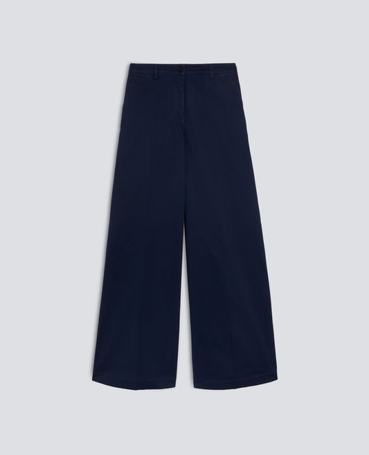 PANTALONE IN TWILL DI COTONE STRETCH-NAVY-NAVY-AZUL MARINO-NAVY-NAVY
