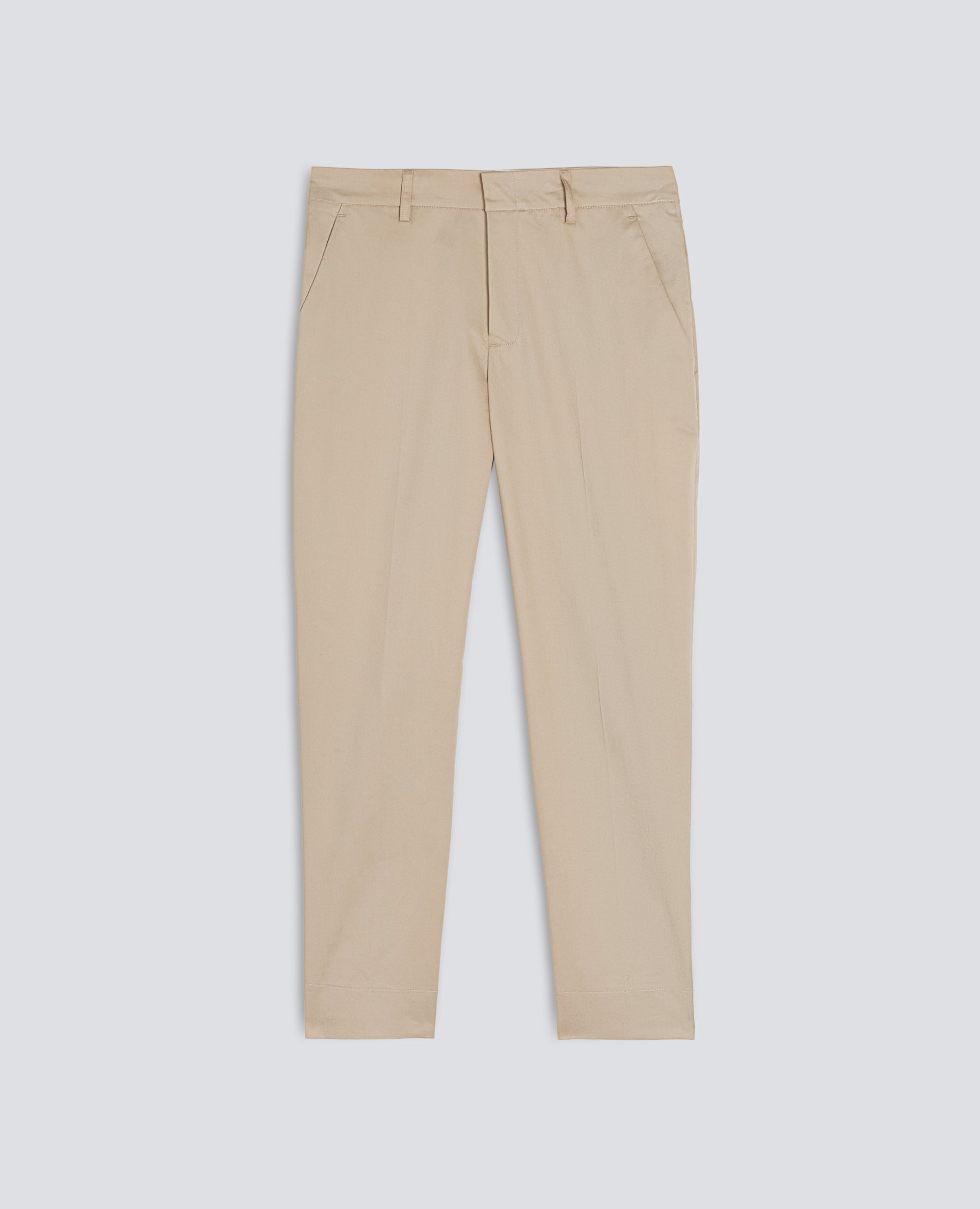 PANTALONE CAPRI IN TWILL DI COTONE STRETCH-COLONIALE-COLONIAL BEIGE-COLONIAL-KOLONIALBEIGE-COLONIAL