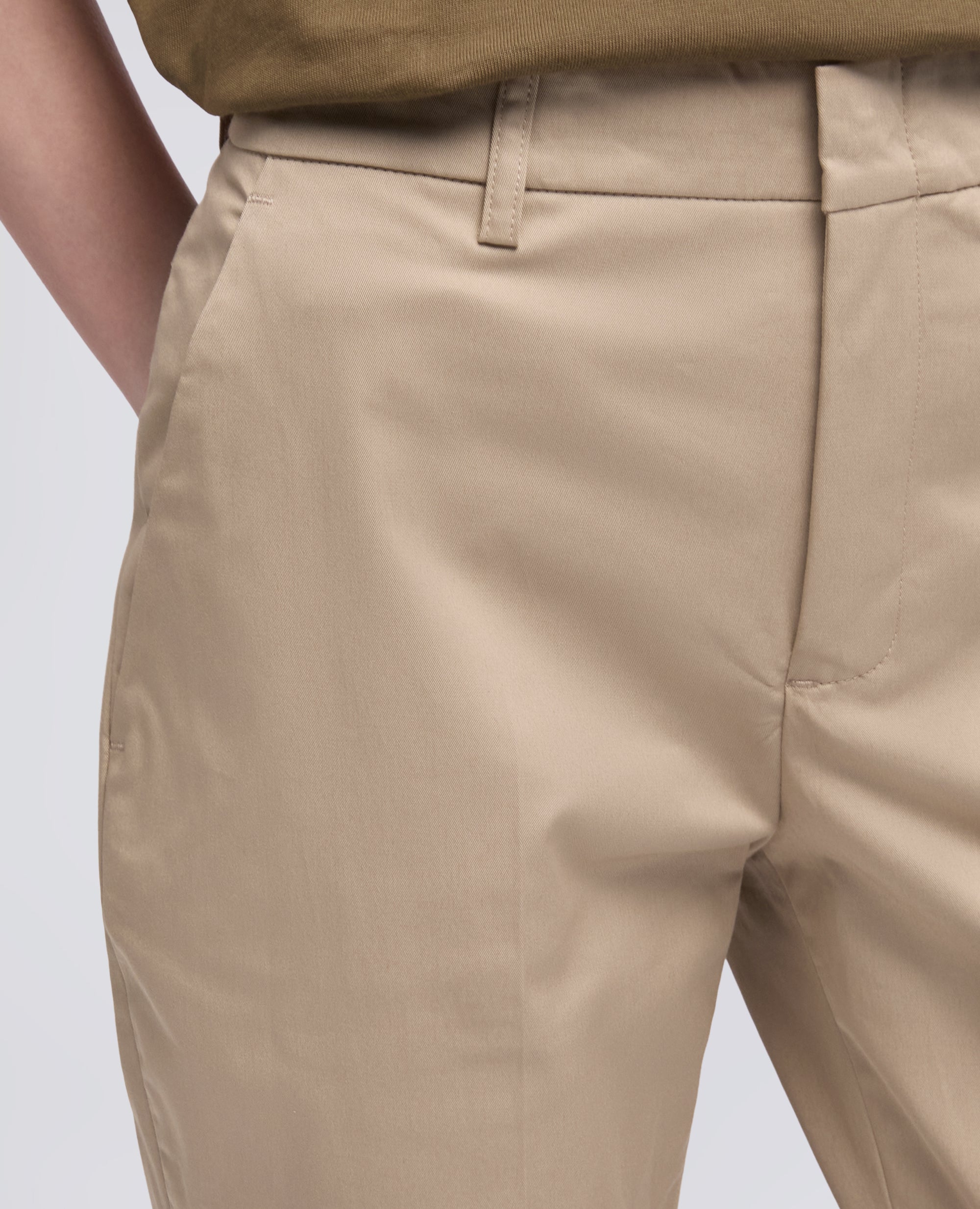 PANTALONE CAPRI IN TWILL DI COTONE STRETCH-COLONIALE-COLONIAL BEIGE-COLONIAL-KOLONIALBEIGE-COLONIAL