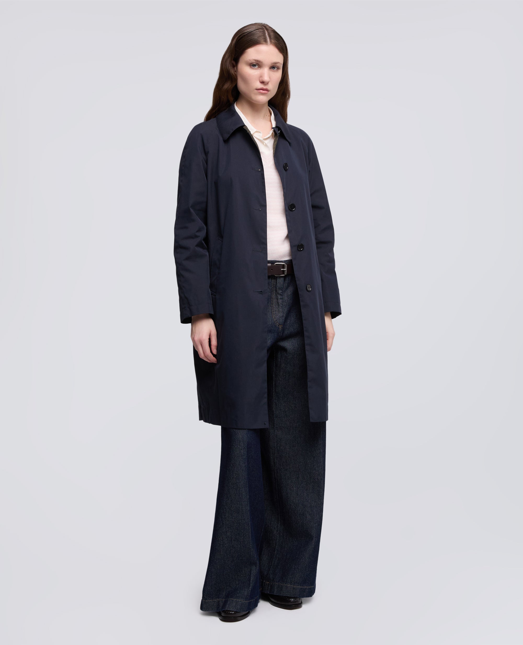 SOPARABITO IN TWILL DI COTONE POLIAMMIDE, REVERSIBILE IN NYLON RICICLATO-NAVY-NAVY-AZUL MARINO-NAVY-NAVY