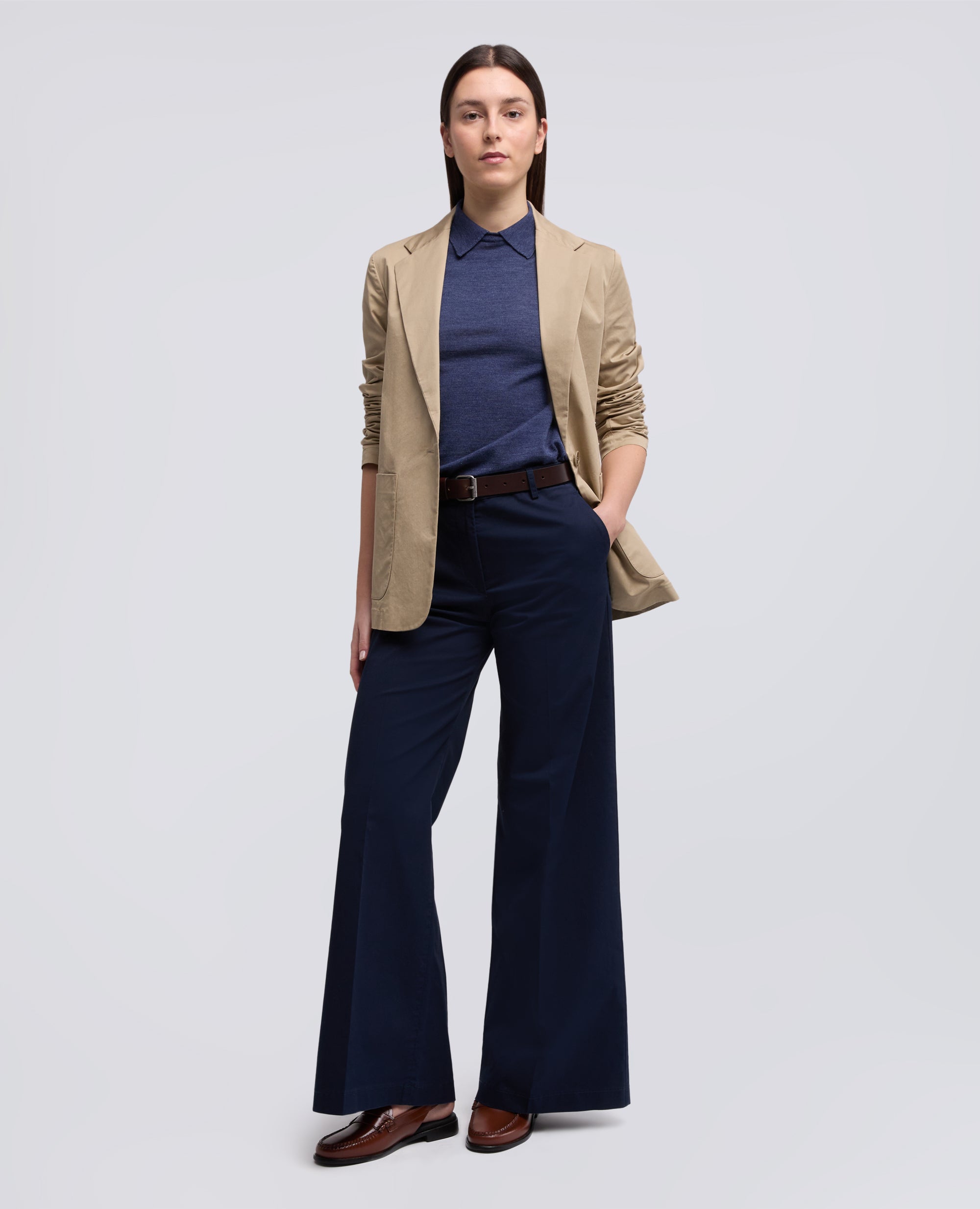 GIACCA MONOPETTO DECOSTRUITA IN TWILL DI COTONE-COLONIALE-COLONIAL BEIGE-COLONIAL-KOLONIALBEIGE-COLONIAL