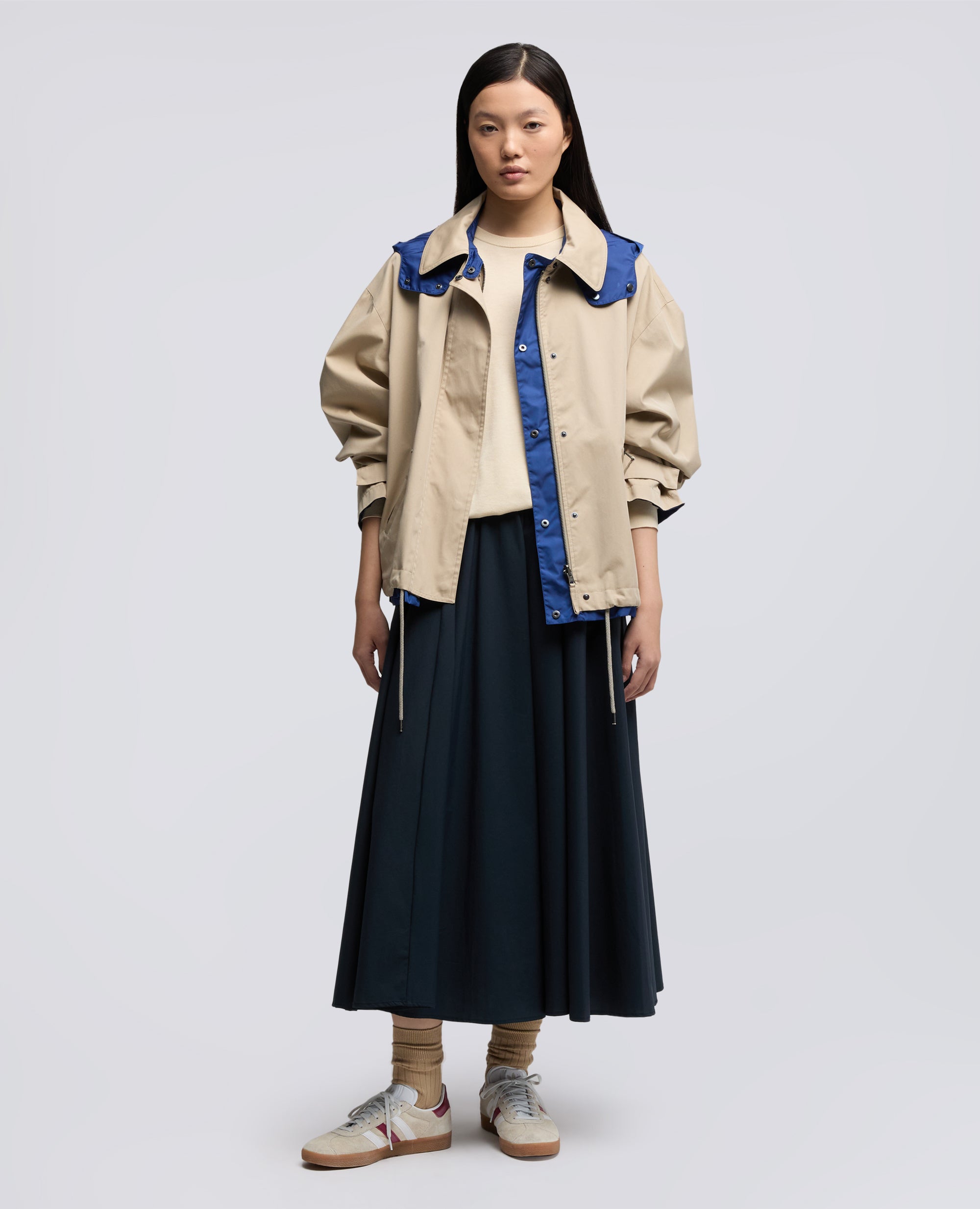 GIUBBOTTO REVERSIBILE IN TWILL DI COTONE POLIAMMIDE E NYLON-COLONIALE-COLONIAL BEIGE-COLONIAL-KOLONIALBEIGE-COLONIAL