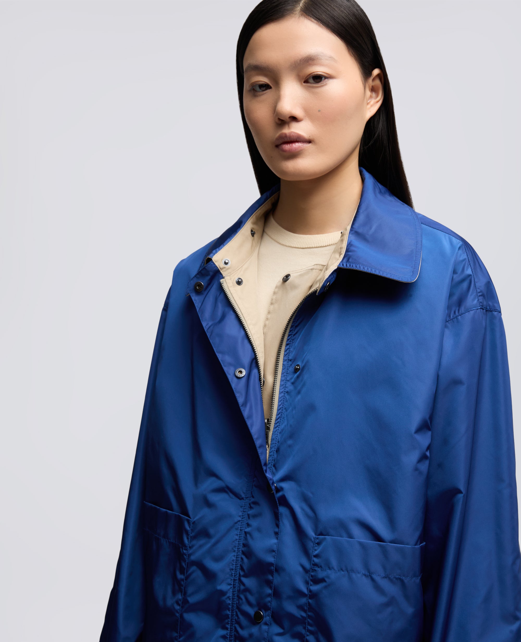 GIUBBOTTO REVERSIBILE IN TWILL DI COTONE POLIAMMIDE E NYLON-COLONIALE-COLONIAL BEIGE-COLONIAL-KOLONIALBEIGE-COLONIAL