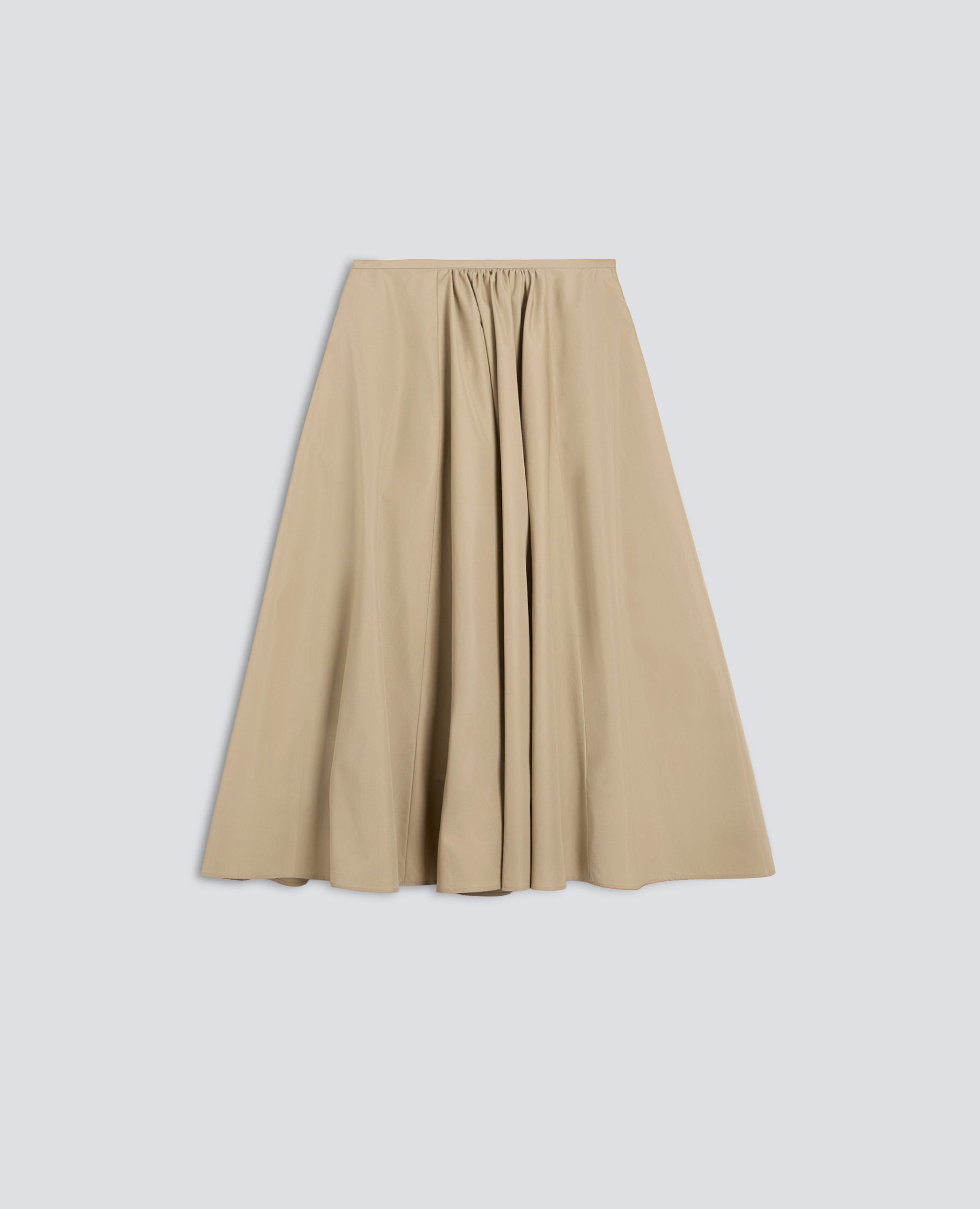 GONNA IN POPELINE COTONE-COLONIALE-COLONIAL BEIGE-COLONIAL-KOLONIALBEIGE-COLONIAL