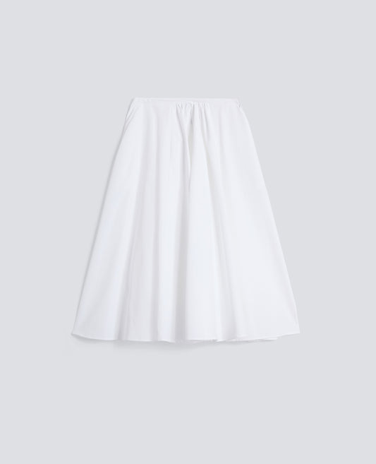 GONNA IN POPELINE COTONE-BIANCO-WHITE-BLANCO-WEISS-BLANC